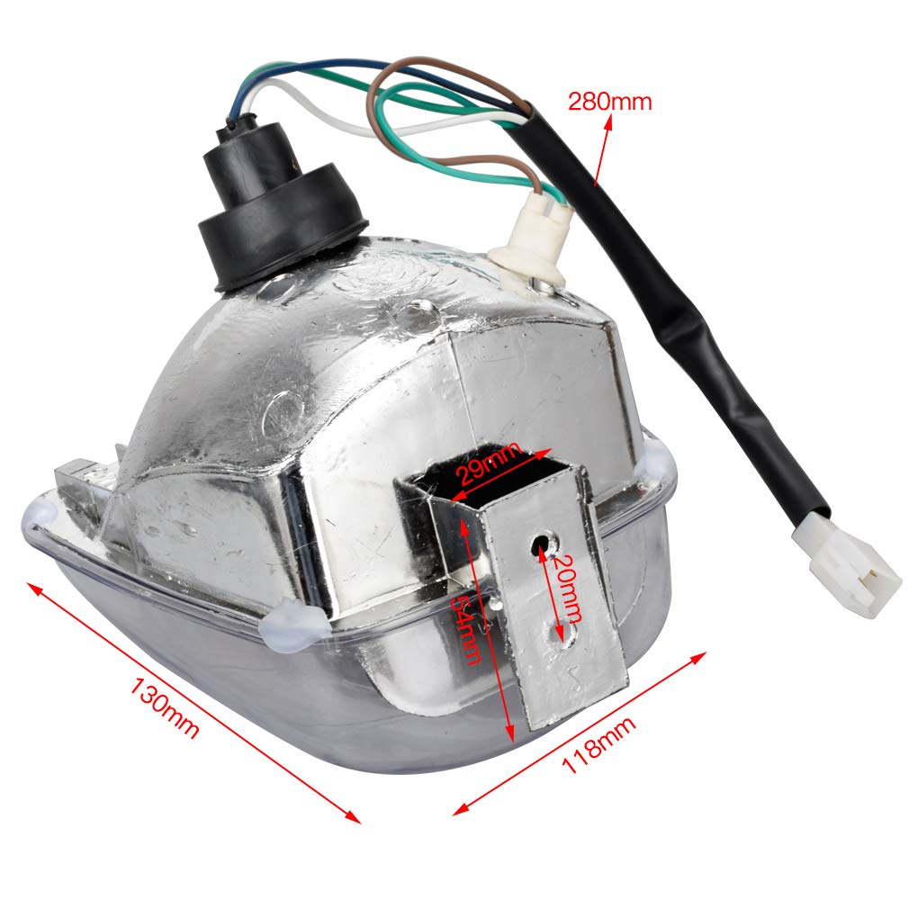 HIAORS Chinese ATV Quad Headlight Head Light Lamp Assembly for Taotao 3050C Coolster SunL 50cc 70cc 90cc 110cc 125cc 150cc Peace
