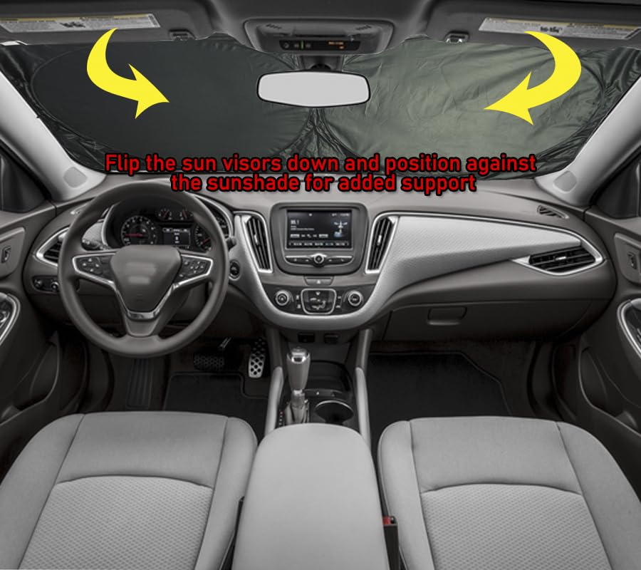 Gven Windshield Sun Shade, Foldable Purple Sunset Vehicle Windshield Protecion Heat Reduction Front Windshield Sun Shade Blocks