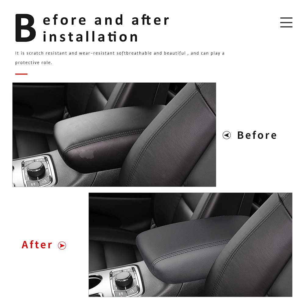 Intget Car Center Console Armrest Cover For 2011-2020 2021 Jeep Grand Cherokee Accessories Arm Rest Box Pad Console Lid Protecti