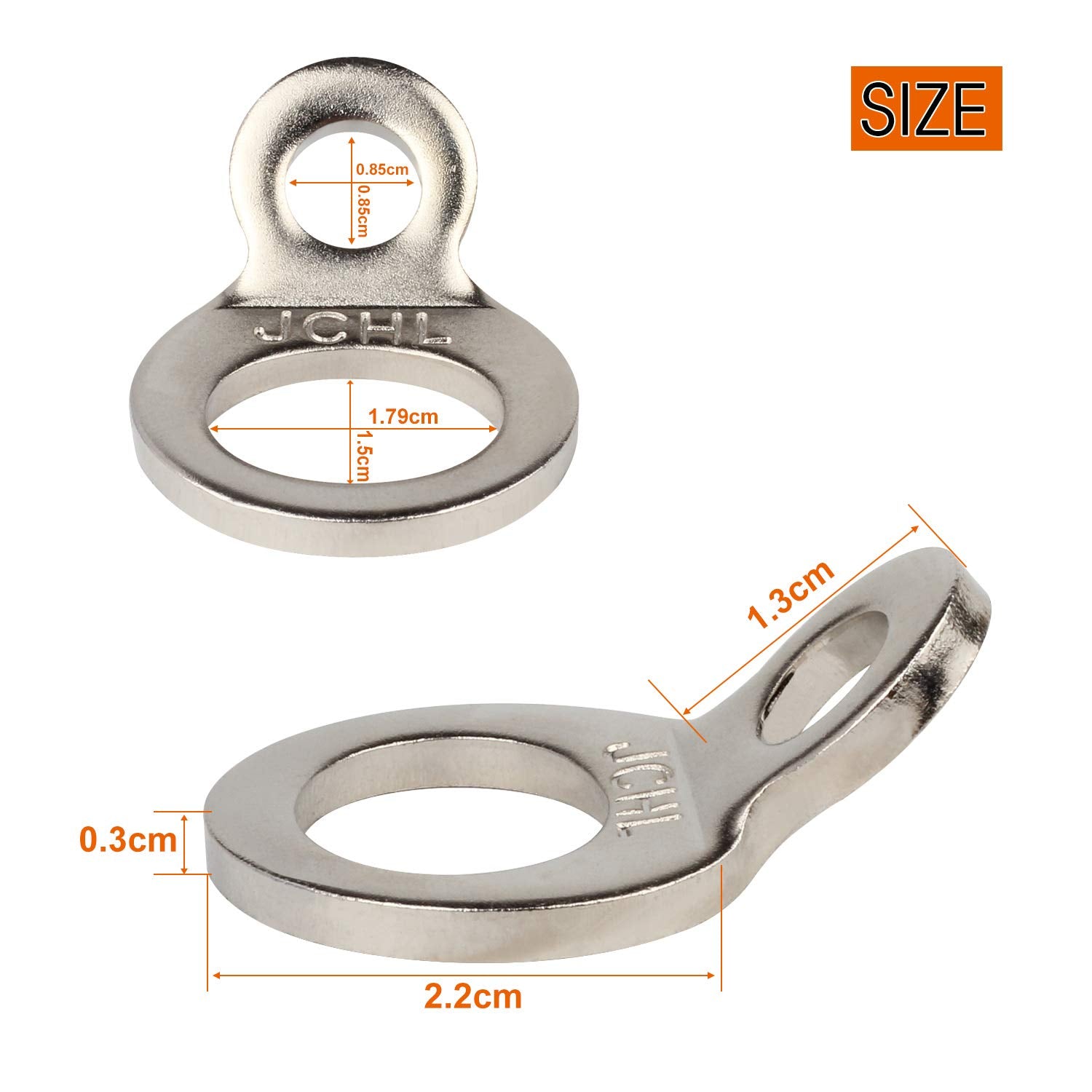 JCHL Stainless Steel Multi-Purpose Tie-Down Anchors Hooks Dirt Bike Tie Down Strap Rings for Motorcycle Dirtbike ATV Trailer Tru