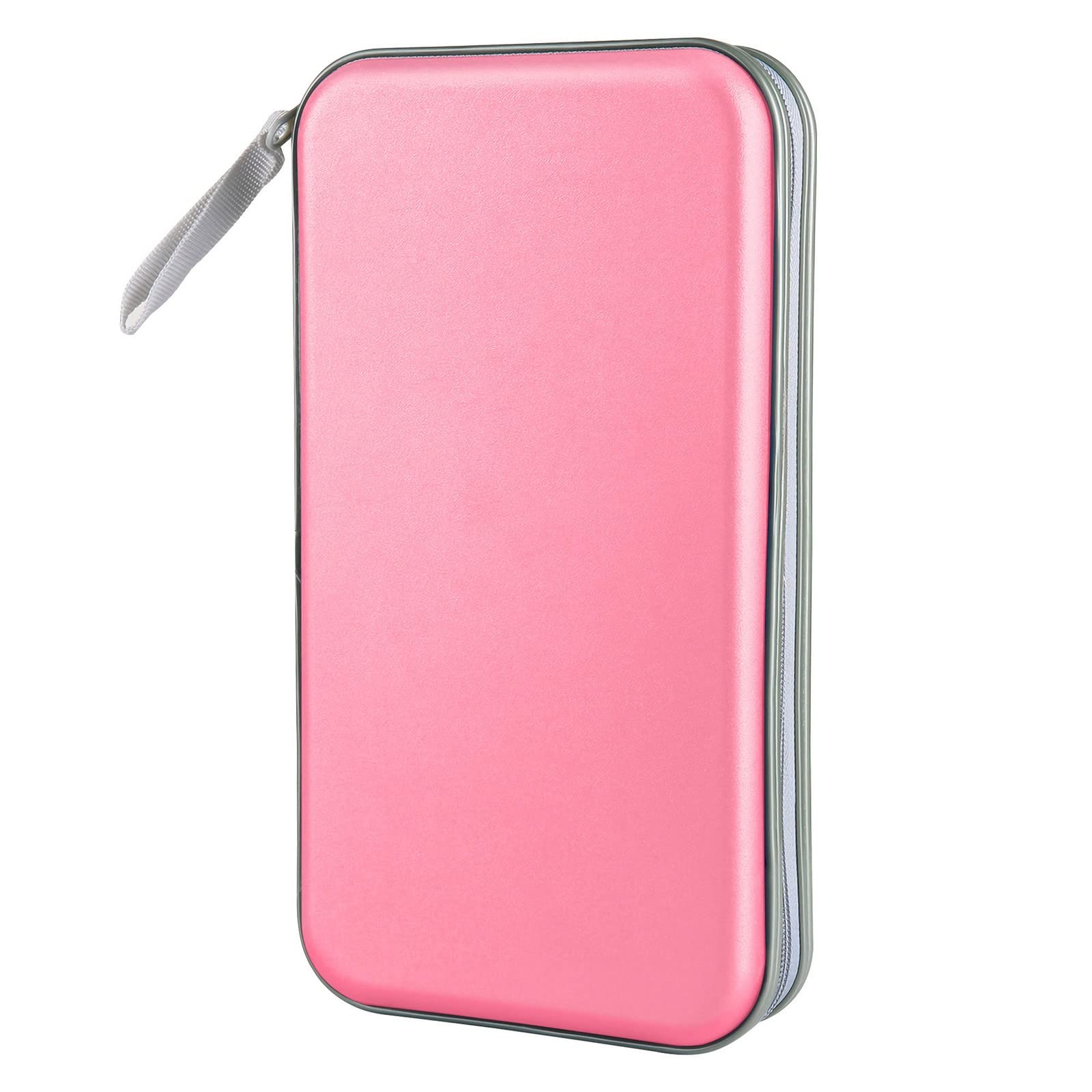 Cd Case, Siveit Dvd Case Holder 96 Capacity Hard Plastic Cd Dvd Disc Cases Storage Binder Wallet For Car Home Office Travel (Lig