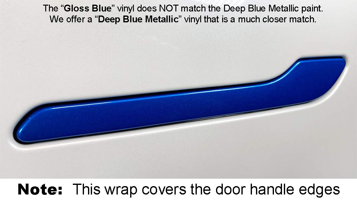Full Door Handle Wrap For Tesla Model 3/Y (Gloss Blue)