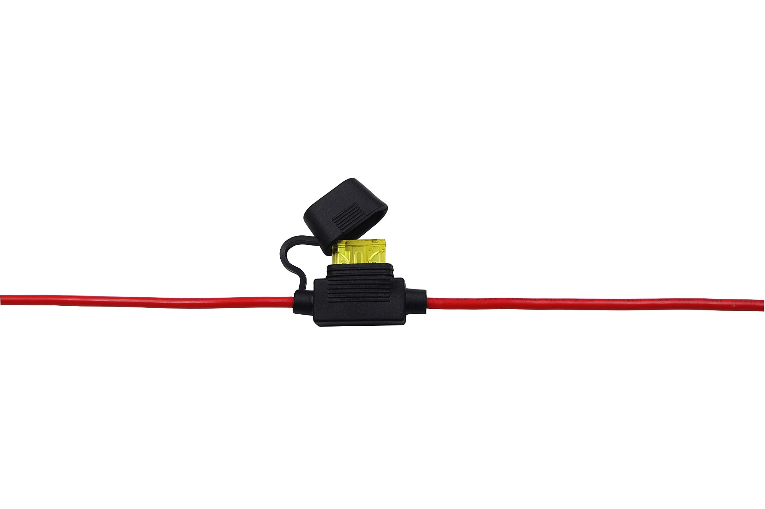 Cuzec 6Ft/1.83M 14Awg Ring Terminal To Sae Harness Quick Connect/Disconnect Assembly, 20A Fuse