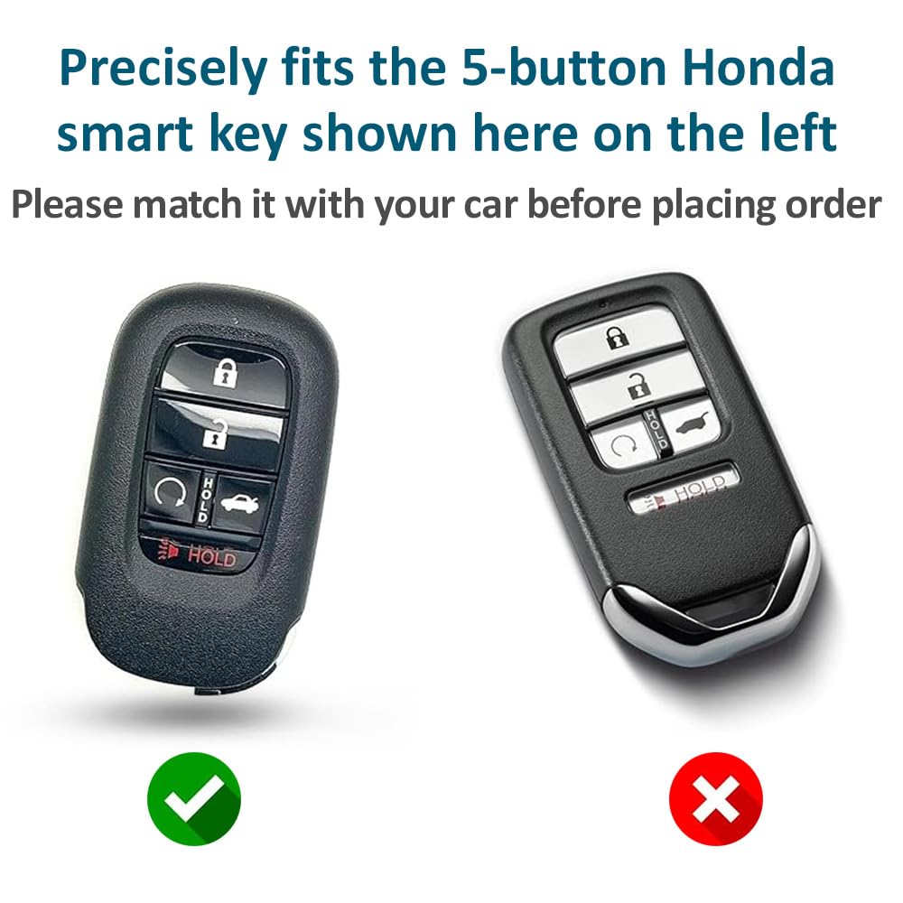 Autobase Silicone Key Fob Cover For 2022 2023 2024 2025 2026 Honda Civic Accord Hr-V Cr-V Sport Si Ex Ex-L Touring | Car Accesso