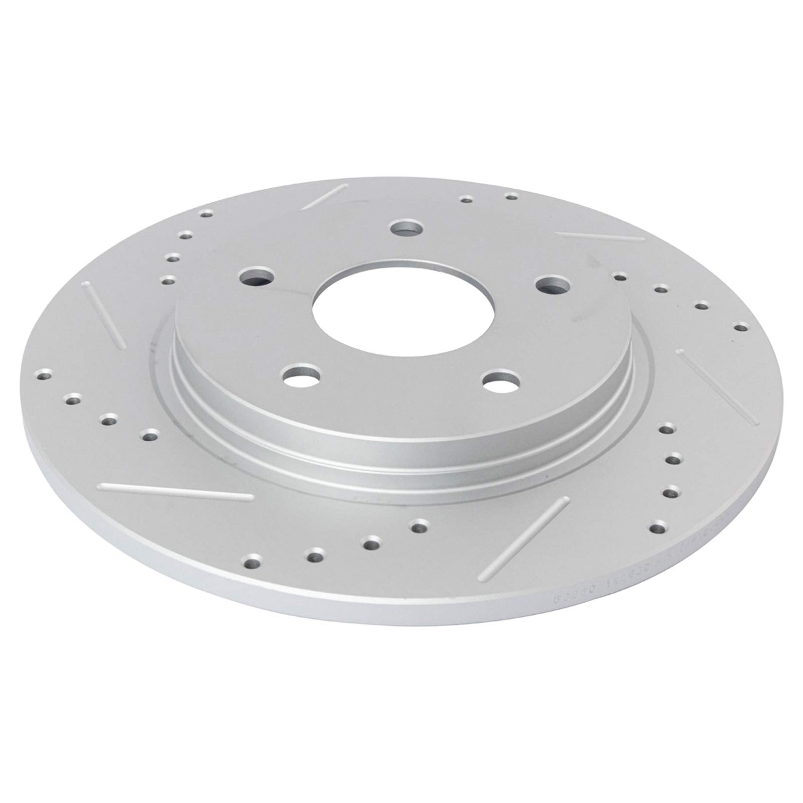 Trq Performance Drilled & Slotted Rear G-Coated Disc Brake Rotor Pair