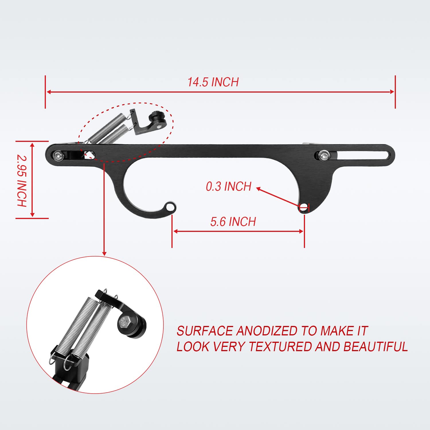 Wowyzl Throttle Cable Bracket For 4150 4160 Series Adjustable Aluminum Carburetor Bracket (Black)