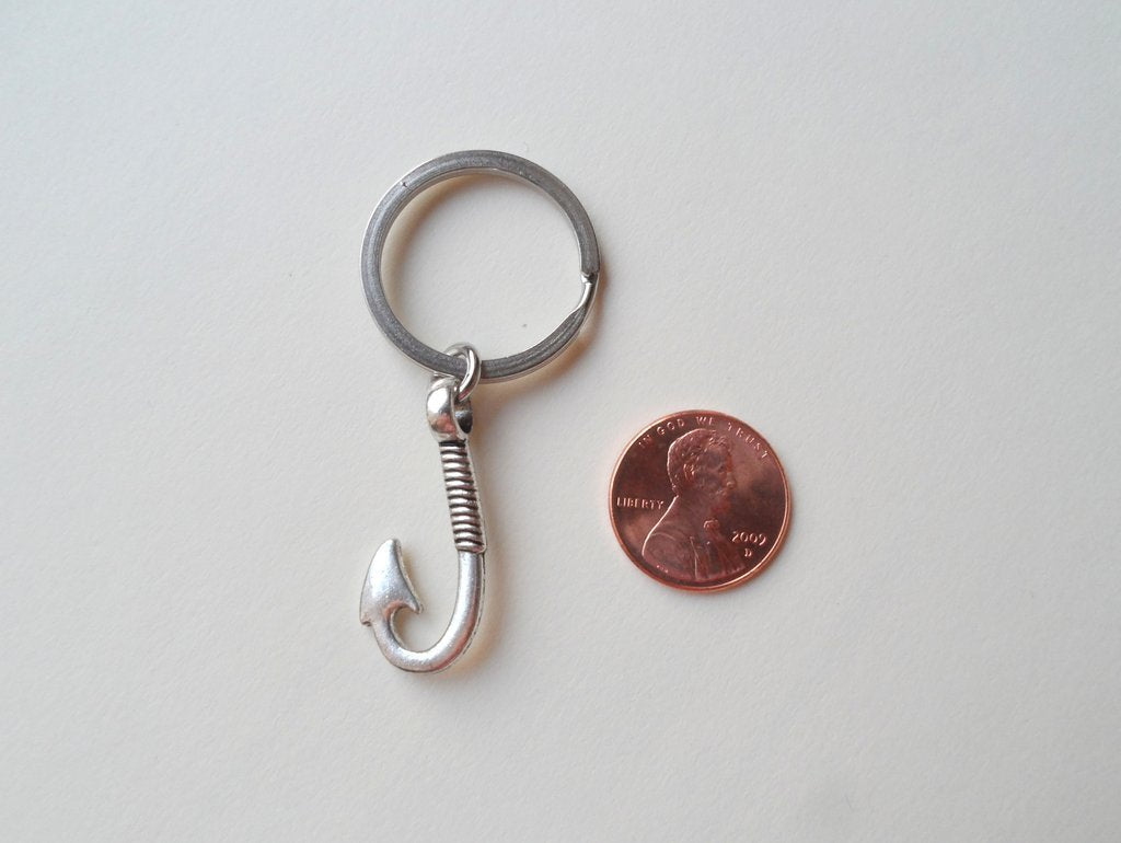 Jewelryeveryday Fish Hook Keychain - I'M Hooked On You; Couples Keychain