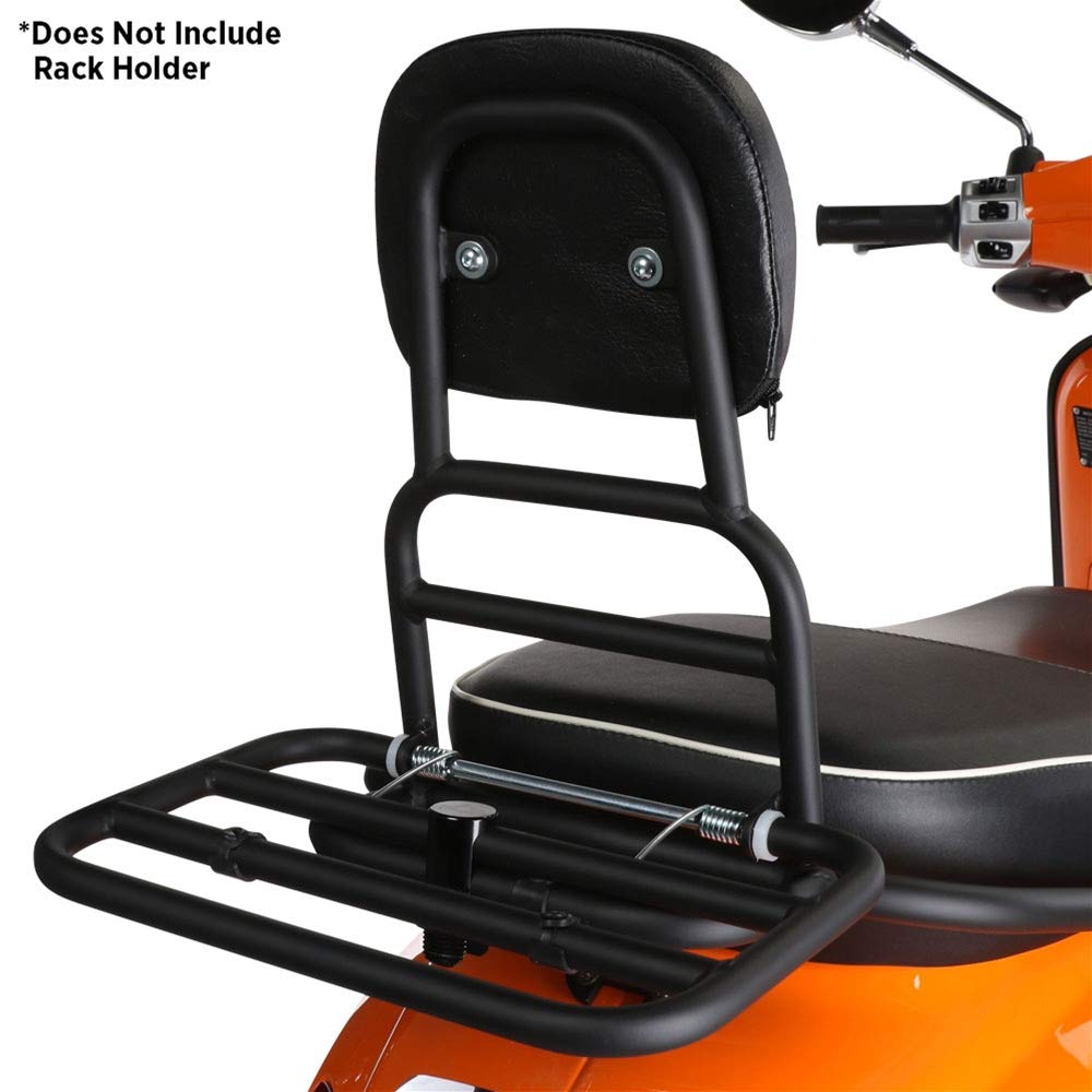 Prima Rear Rack (Backrest, Black); Vespa Primavera, Vespa Sprint