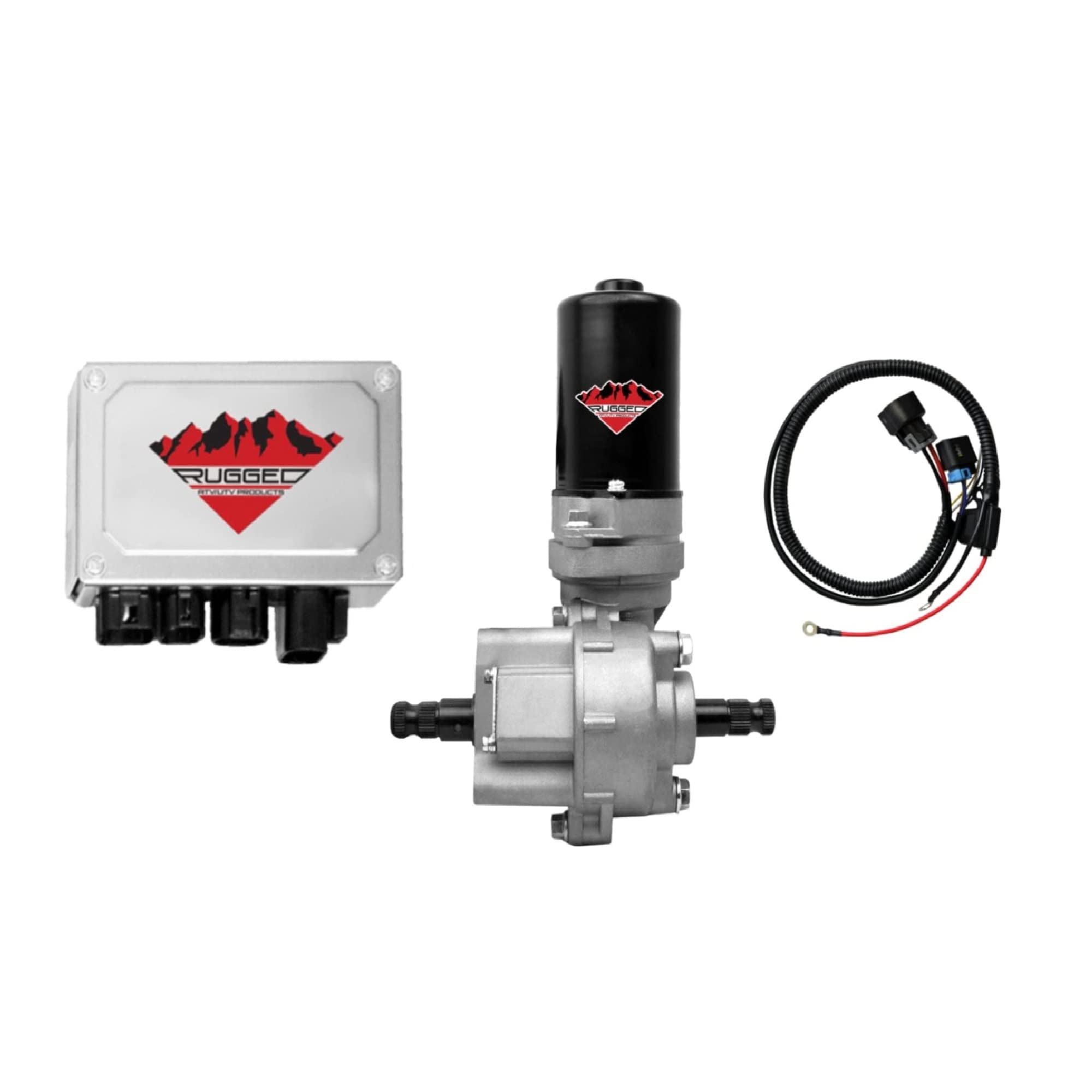 Rugged UTV 220W Electric Power Steering Kit - Universal Fit, PEPS-9001, Factory Color, Reduces Wheel Jerk for Rough Terrain Handling