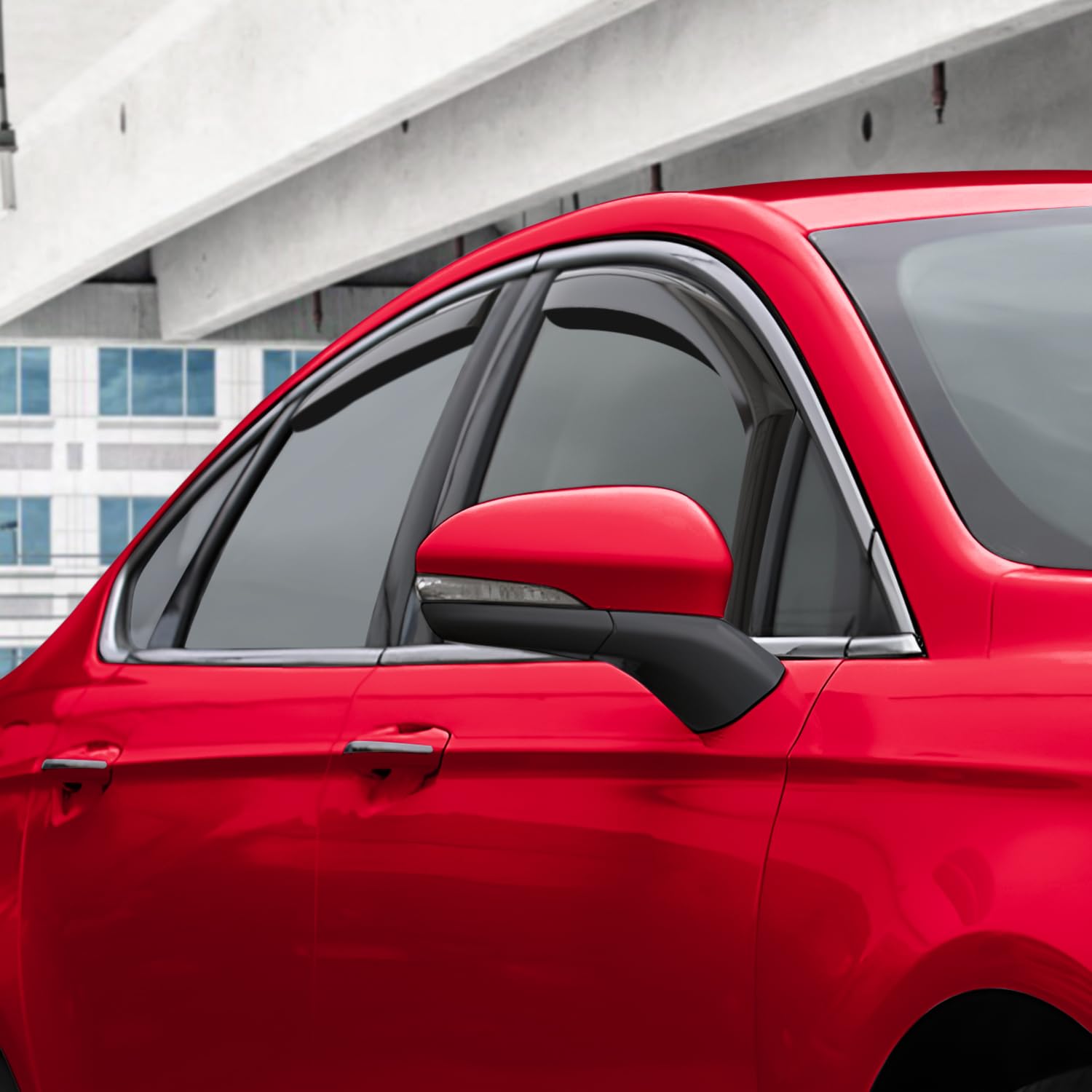 Voron Glass In-Channel Extra Durable Rain Guards For Ford Fusion 2013-2020, Window Deflectors, Vent Window Visors, 4 Pieces - 22