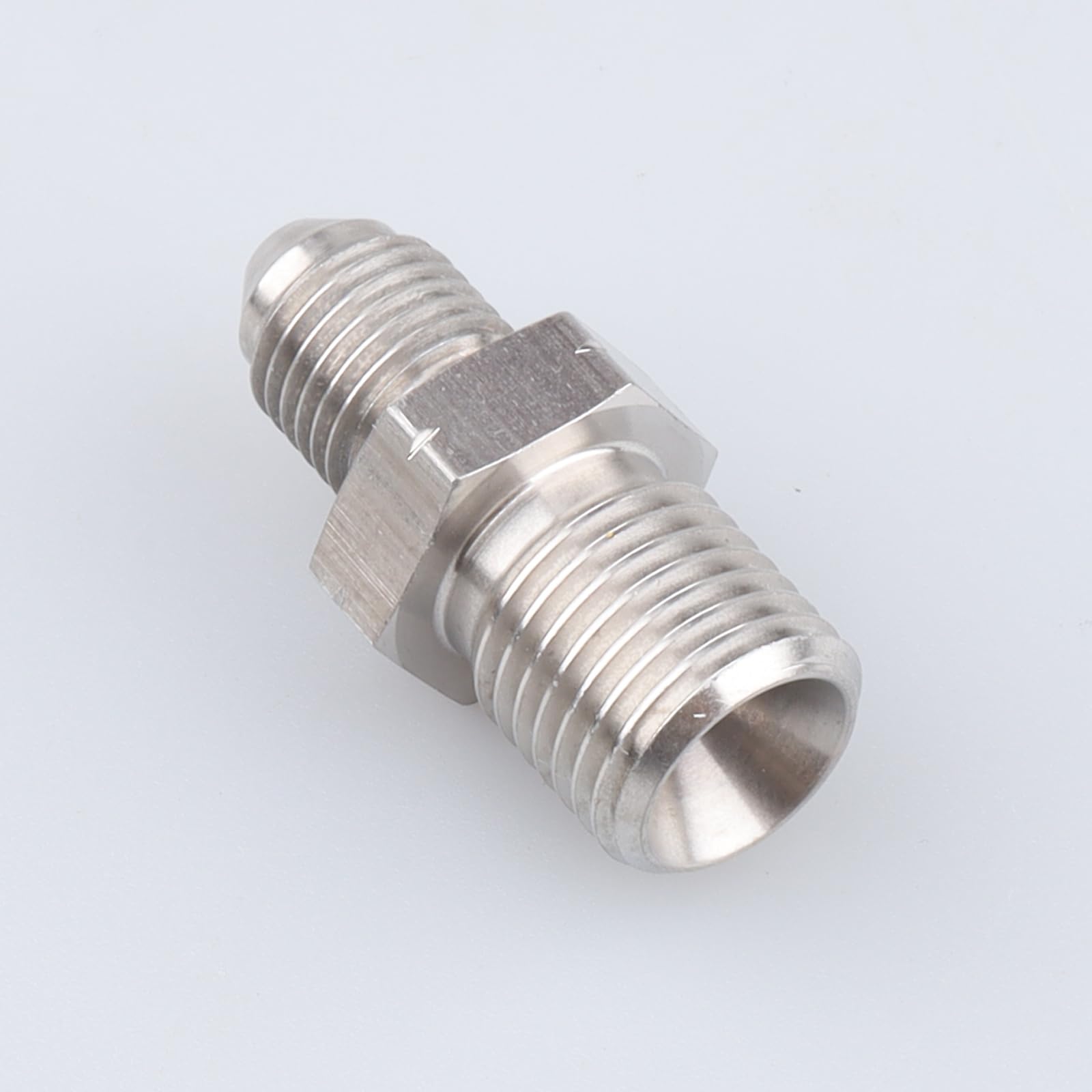 AC PERFORMANCE -3 AN Male Flare to M12x1.25 Inverted Seat Straight Stainless Steel AN3 Male Thread Flare Brake Line Union Tube H