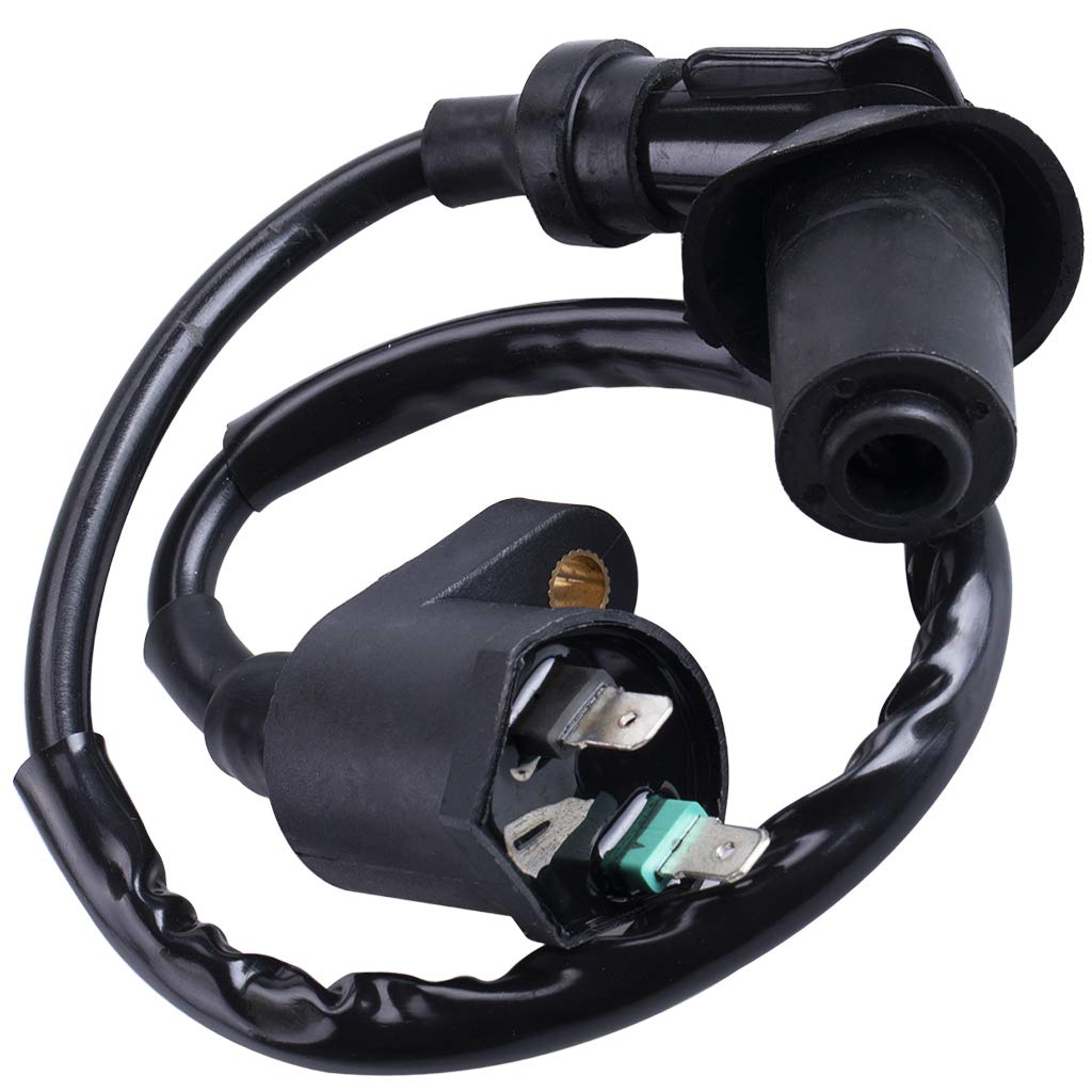 CNCMOTOK AC CDI Ignition Coil Relay & Voltage Regulator Set for GY6 150cc, Black, Includes Spark Plug, Fits Tomberlin Crossfire 150R
