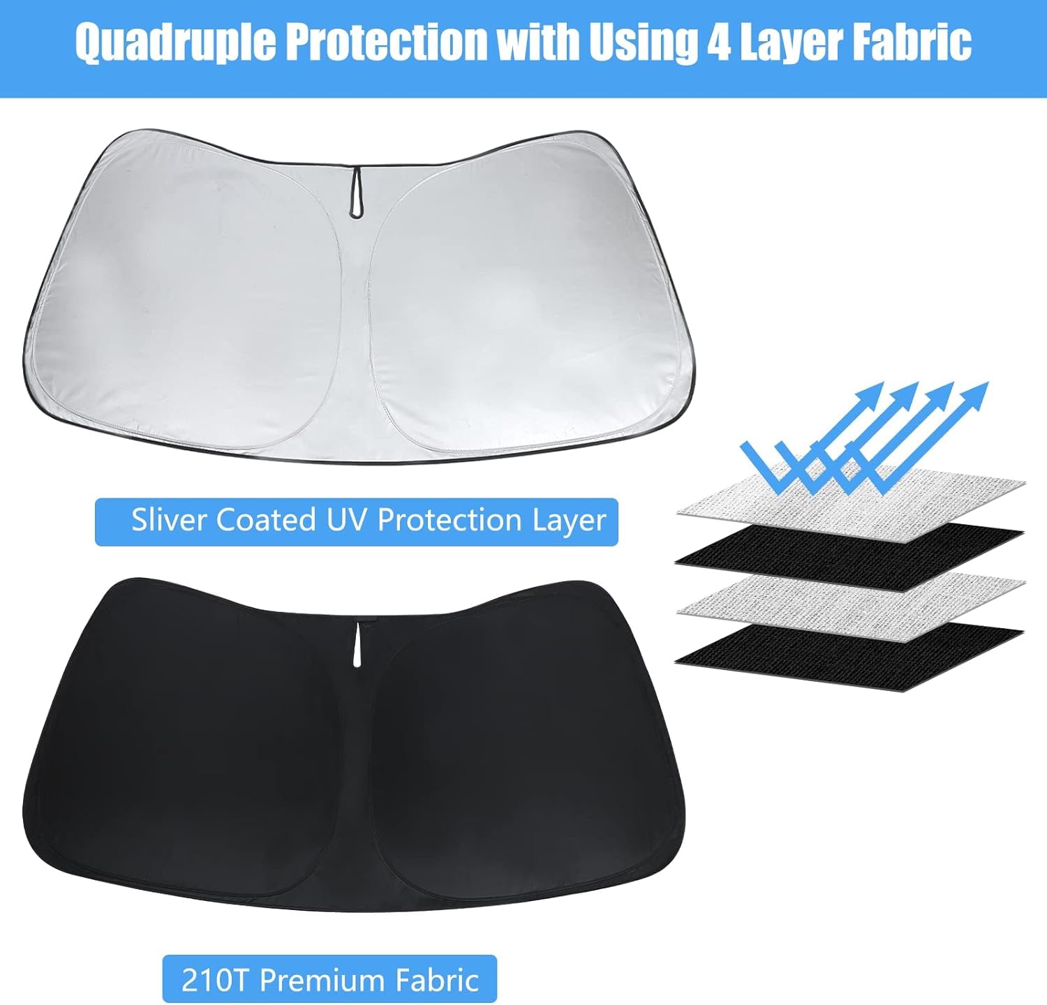 Windshield Sun Shade For Mercedes Benz Accessories Window Sunshade Fit Mercedes Benz C Class C250 C300 C400 2015-2023 Front Wind