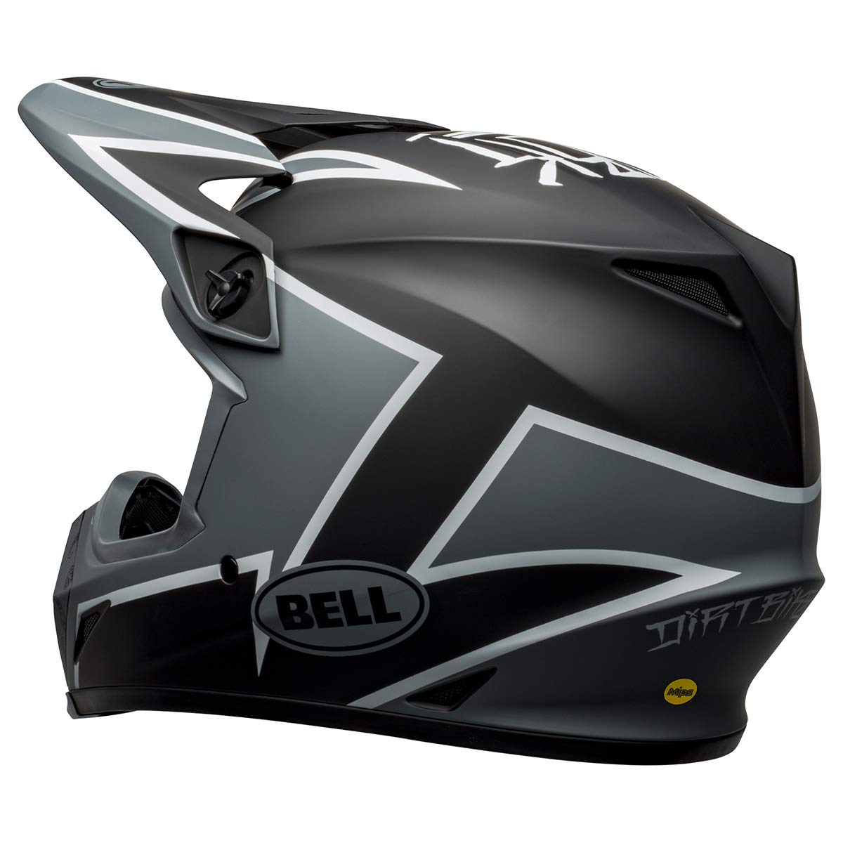Bell Mx-9 Mips Dirt Helmet (Twitch Matte Black/Gray/White - X-Large)