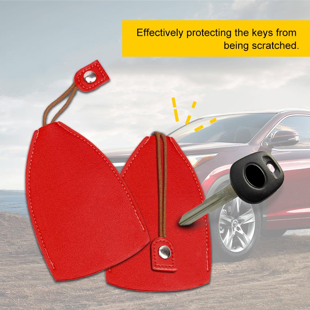 Lecctso Car Key Case, Pull Out Key Case, Leather Key Holder For Keychain, Car Accessories Universal For Women/Man