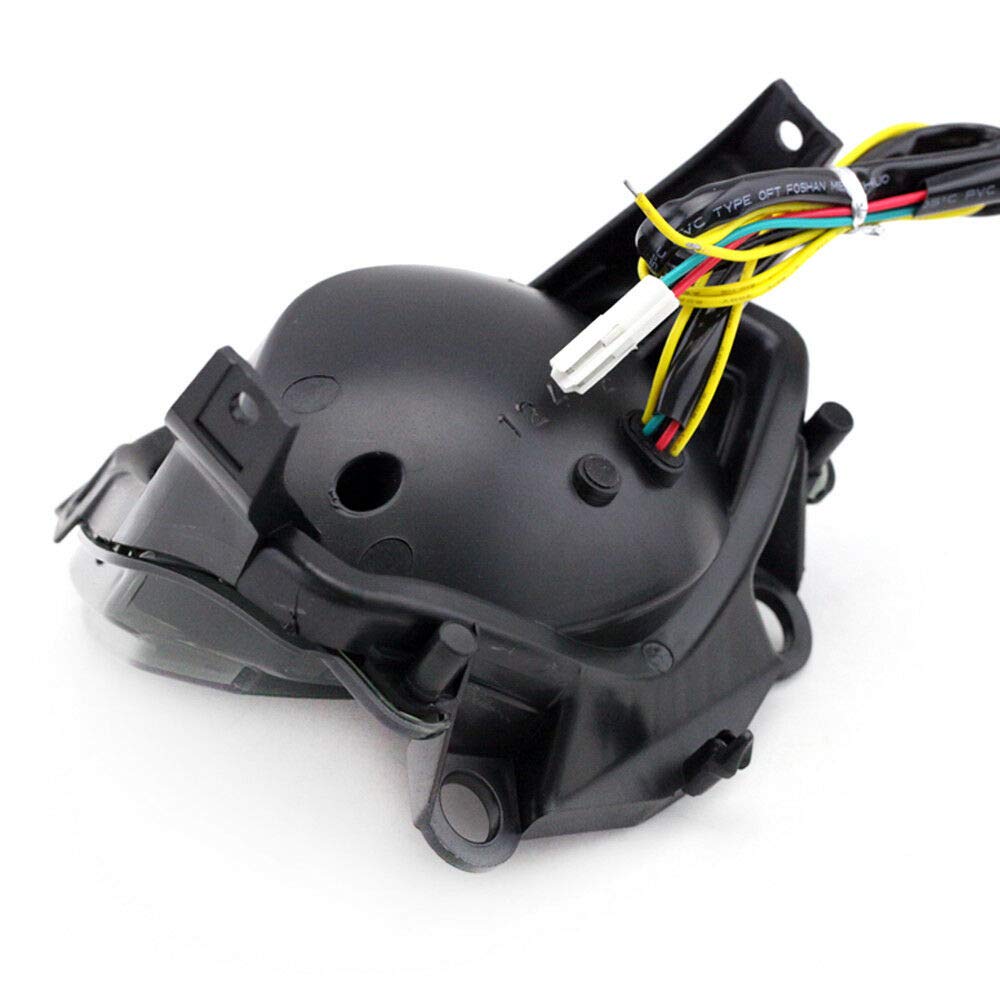 MZS Motorcycle Tail Light, LED Integrated Turn Signal Blinker for CBR500R/CB500F/CB500X, Clear, Red/Yellow, 2013-2015