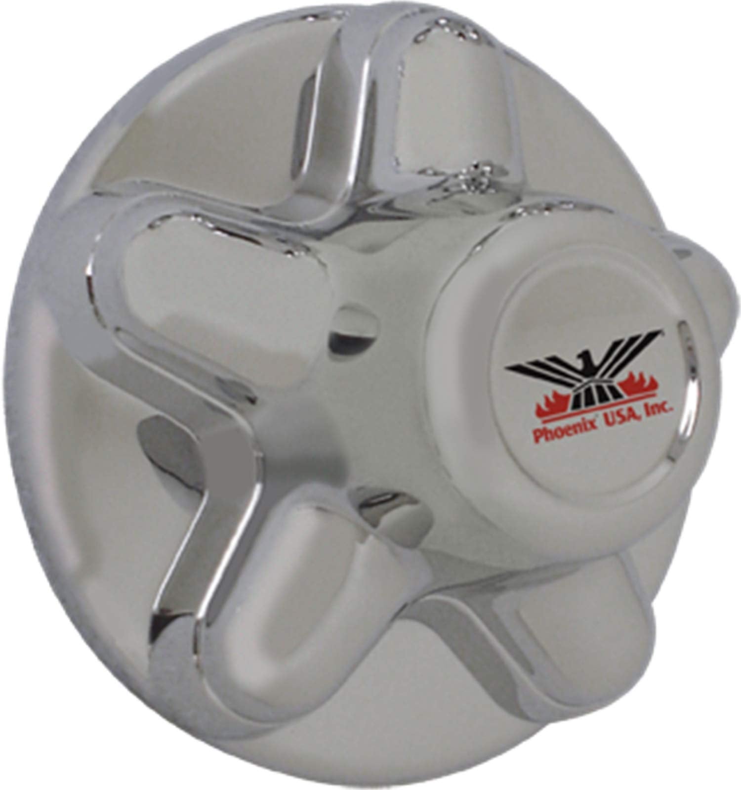 Phoenix Abs Chrome Hubcovers - For 5 On 4.5In. Lugs On 3500-Lb. Axles