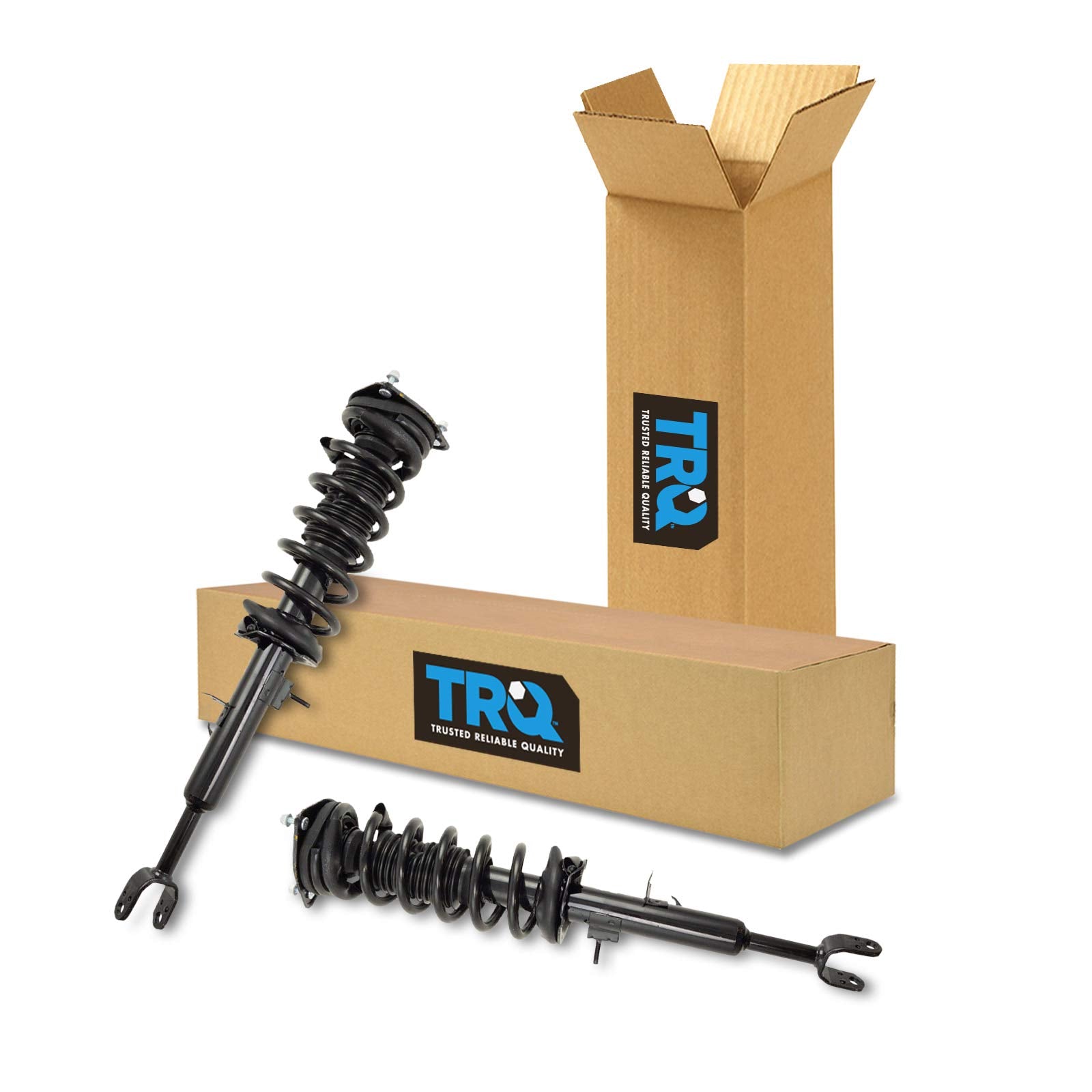 Trq Front Loaded Complete Shock Strut & Spring Assembly 2 Piece Pair Set For 2003-2007 Infiniti G35 Rear Wheel Drive