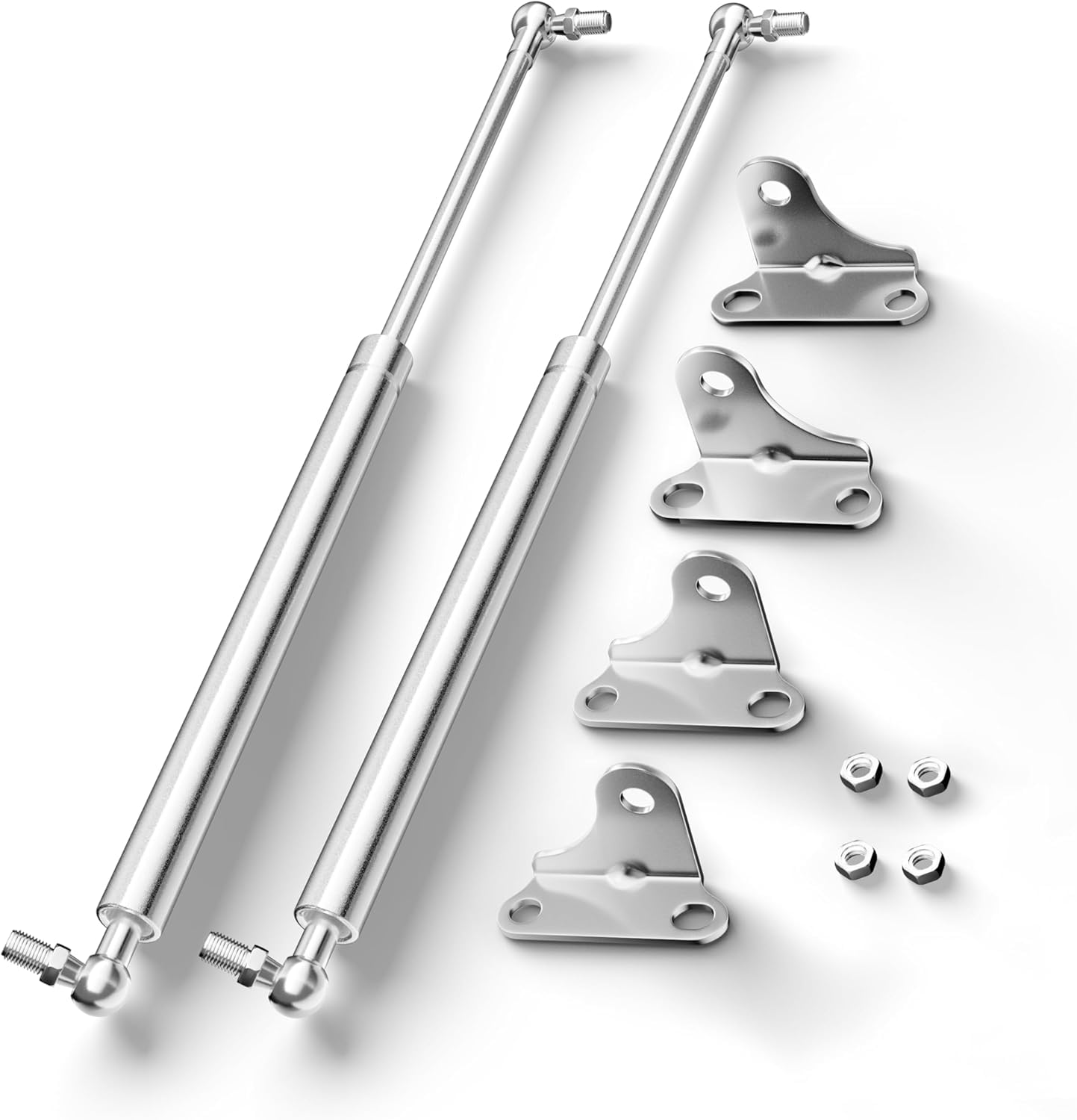 Vepagoo 15 Inch 35Lb/156N Stainless Steel Gas Struts Shocks For Boat Hatch, Marine Spring Prop Lift Support With Brackets For Rv
