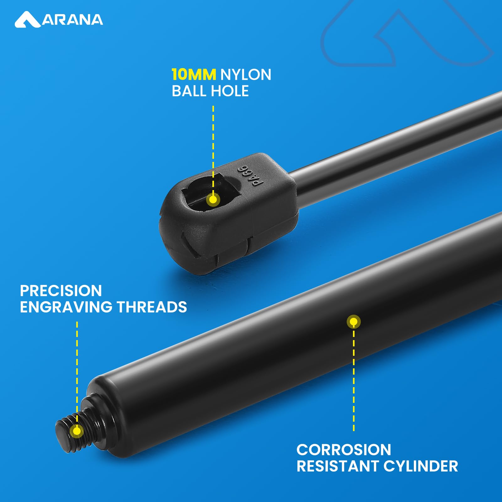 Arana C16-16552 17 Inch 90 Lb Gas Struts Spring Shocks C16-15002 C16-15072 17 Inch 90Lb Lift Support For Camper Shell Window Mot