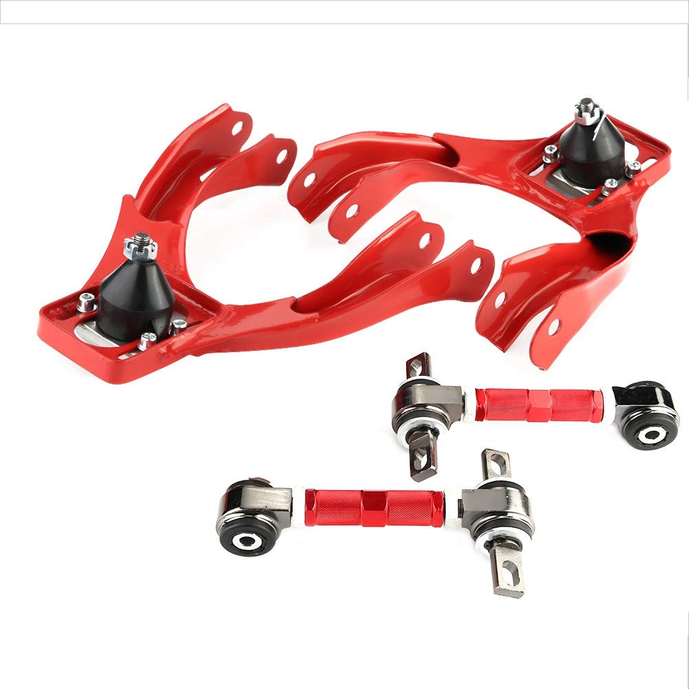 Qiilu Front Rear Camber Arm Control Suspension Kits For 1992-1995 Civic, For 1994-2001 Acura Integra, For 1993-1997 Del Sol