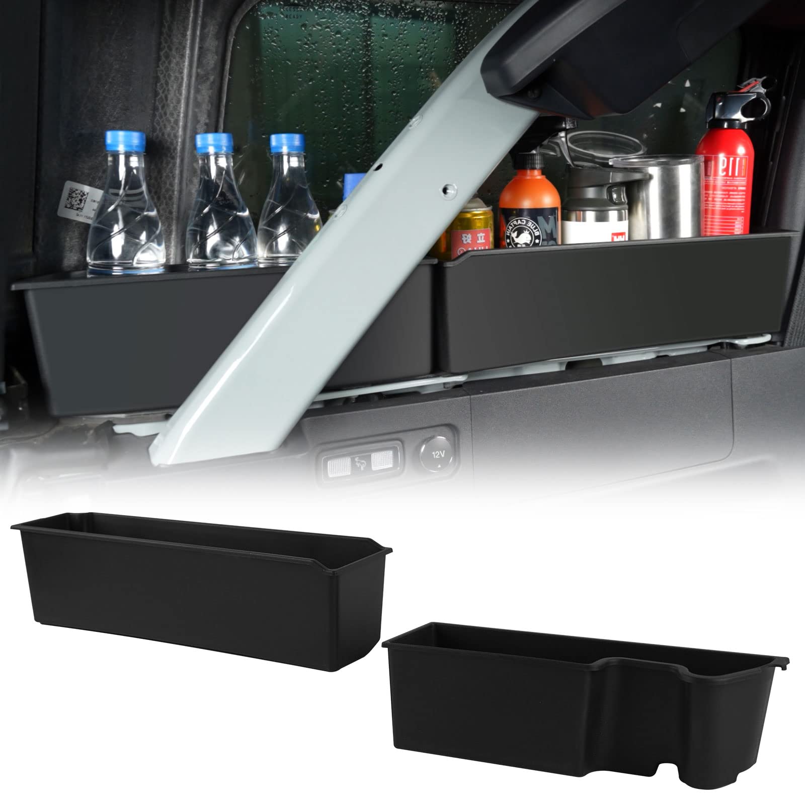 LitMiRaCle Trunk Storage Tray Organizers Rear Cargo Side Box is Applicable to Ford Bronco 2021 2022 2023 4 Door, Trunk Caddy Box