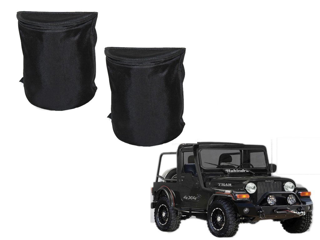 Kozdiko Semi Cylindrical Car Dustbin Set of 2 Pcs for Mahindra Thar