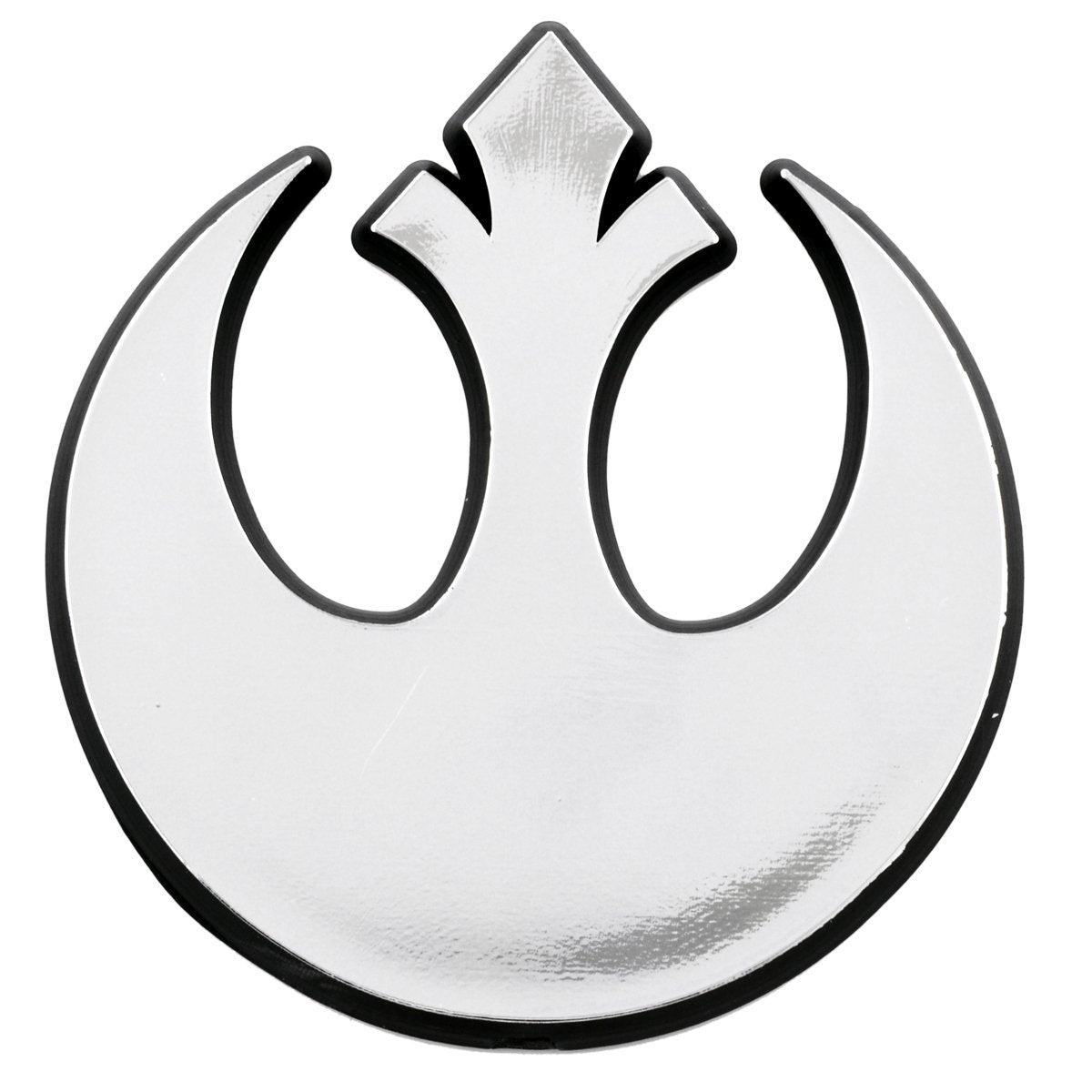 SW Rebel Alliance Logo Plastic Auto Emblem - [Silver][3   x 3  ]