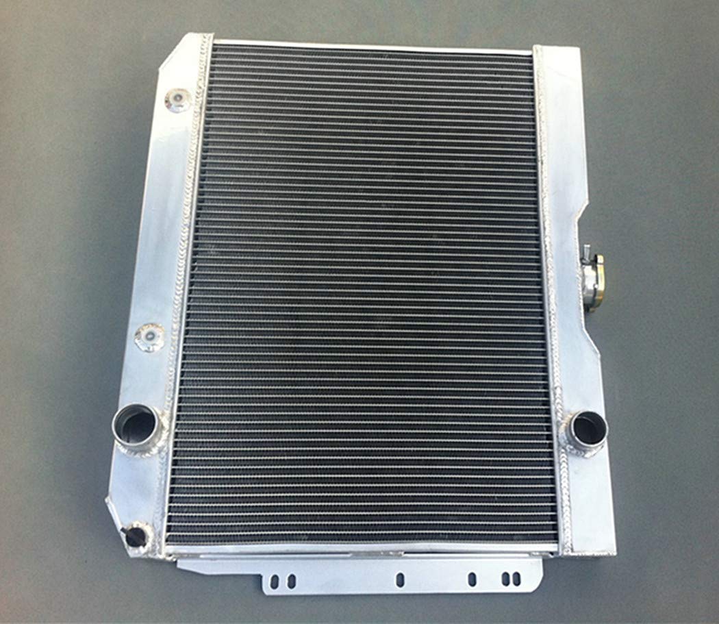 FSMOTO 3 Row Aluminum Radiator for Chevy Impala/Biscayne 1959-1965 - Silver Finish