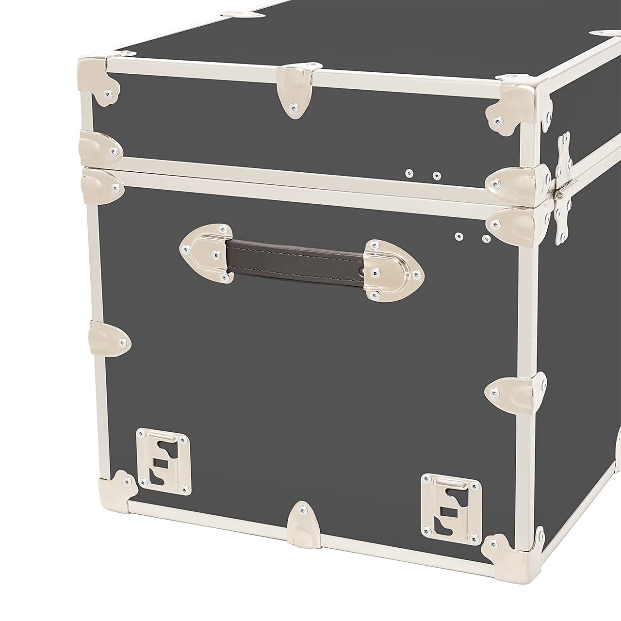 Rhino Trunk & Case Xxl Leather Embossed Vinyl Trunk, College, Home & Office Storage 36X18X18 (Slate)