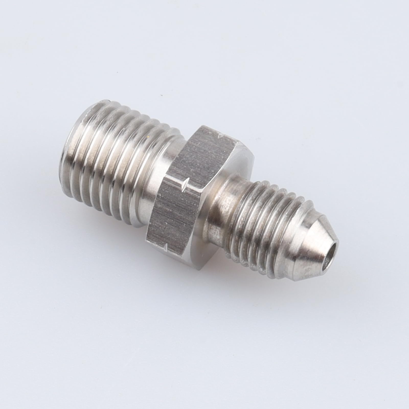 AC PERFORMANCE -3 AN Male Flare to M12x1.25 Inverted Seat Straight Stainless Steel AN3 Male Thread Flare Brake Line Union Tube H