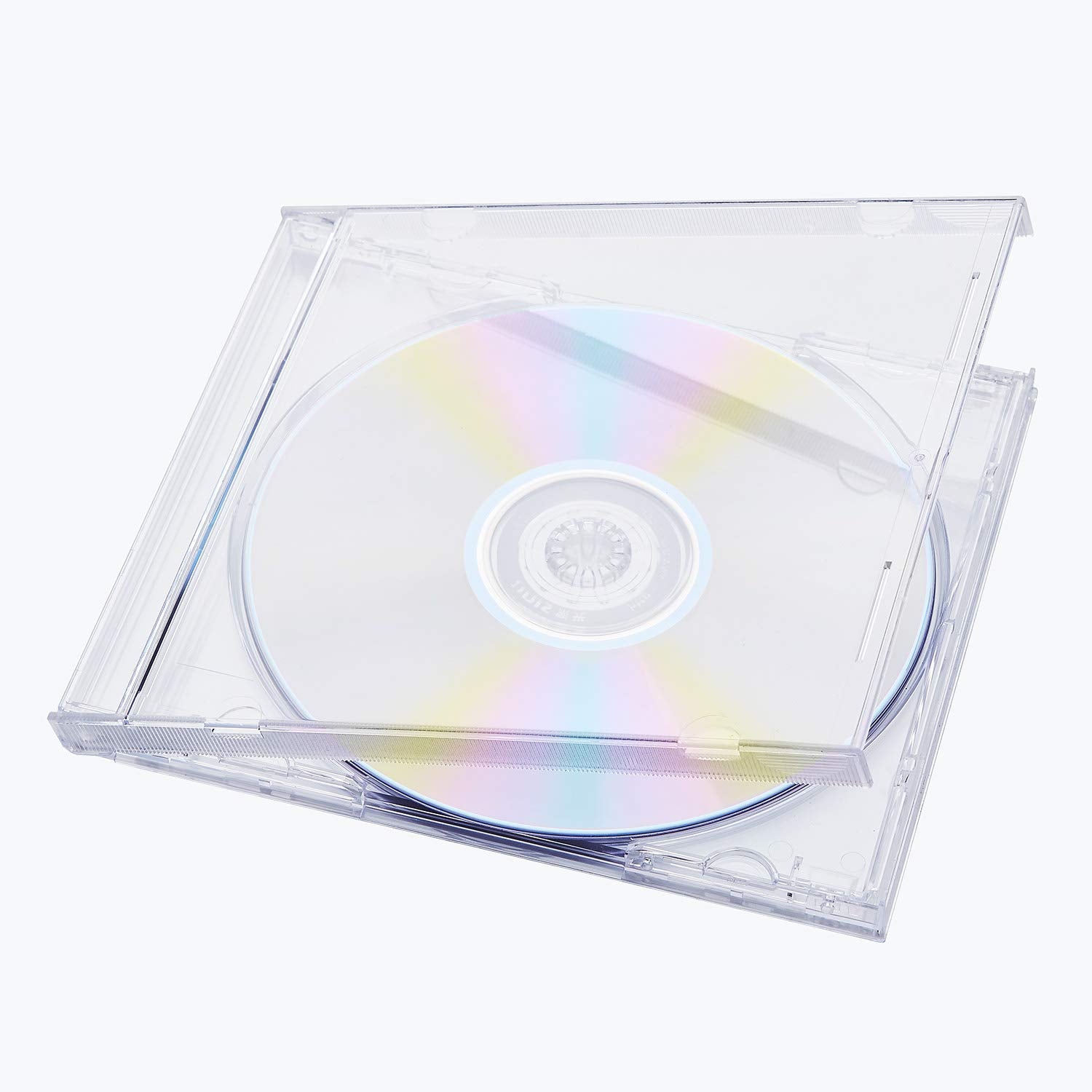 Maxtek 10.4 mm Standard Single Clear CD Jewel Case with Assembled Clear Tray, 10 Pack