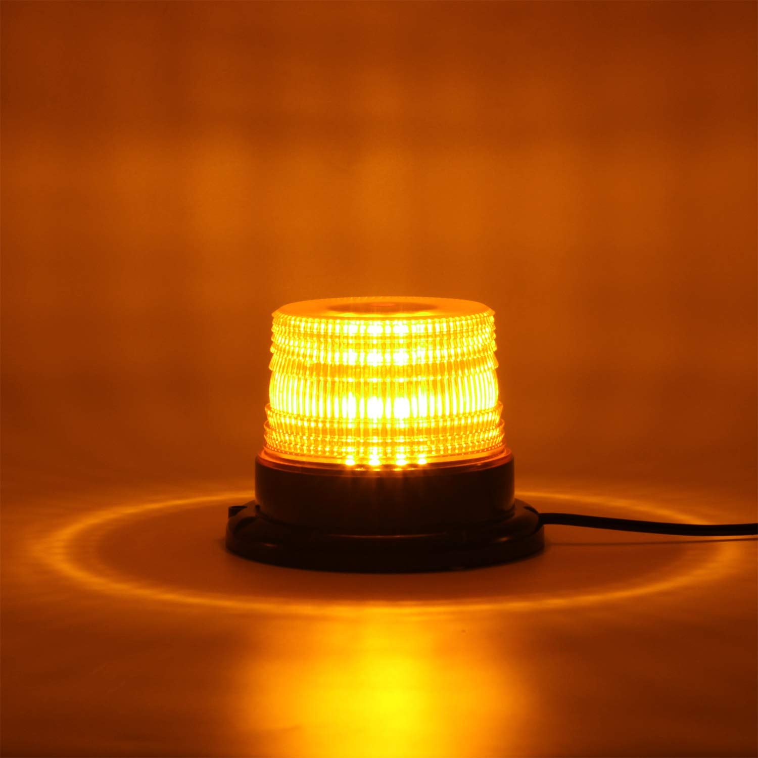 Linkitom Led Strobe Light, 12V-24V Amber 40 Led Warning Safety Flashing Beacon Lights With Magnetic And 16 Ft Straight Cord For