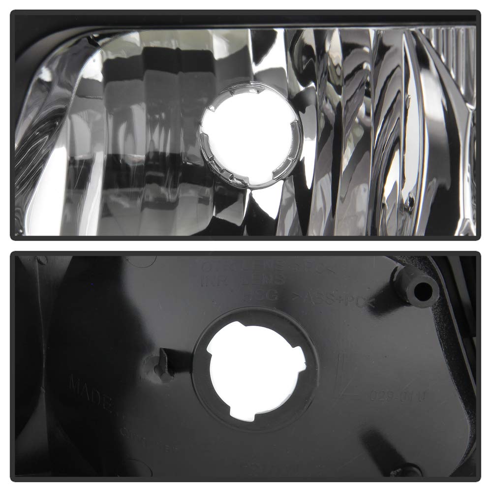 ACANII Black Housing Parking Lights for 2003-2006 Chevy Silverado 1500/2500/3500 - Left+Right Bumper Signal Lamps