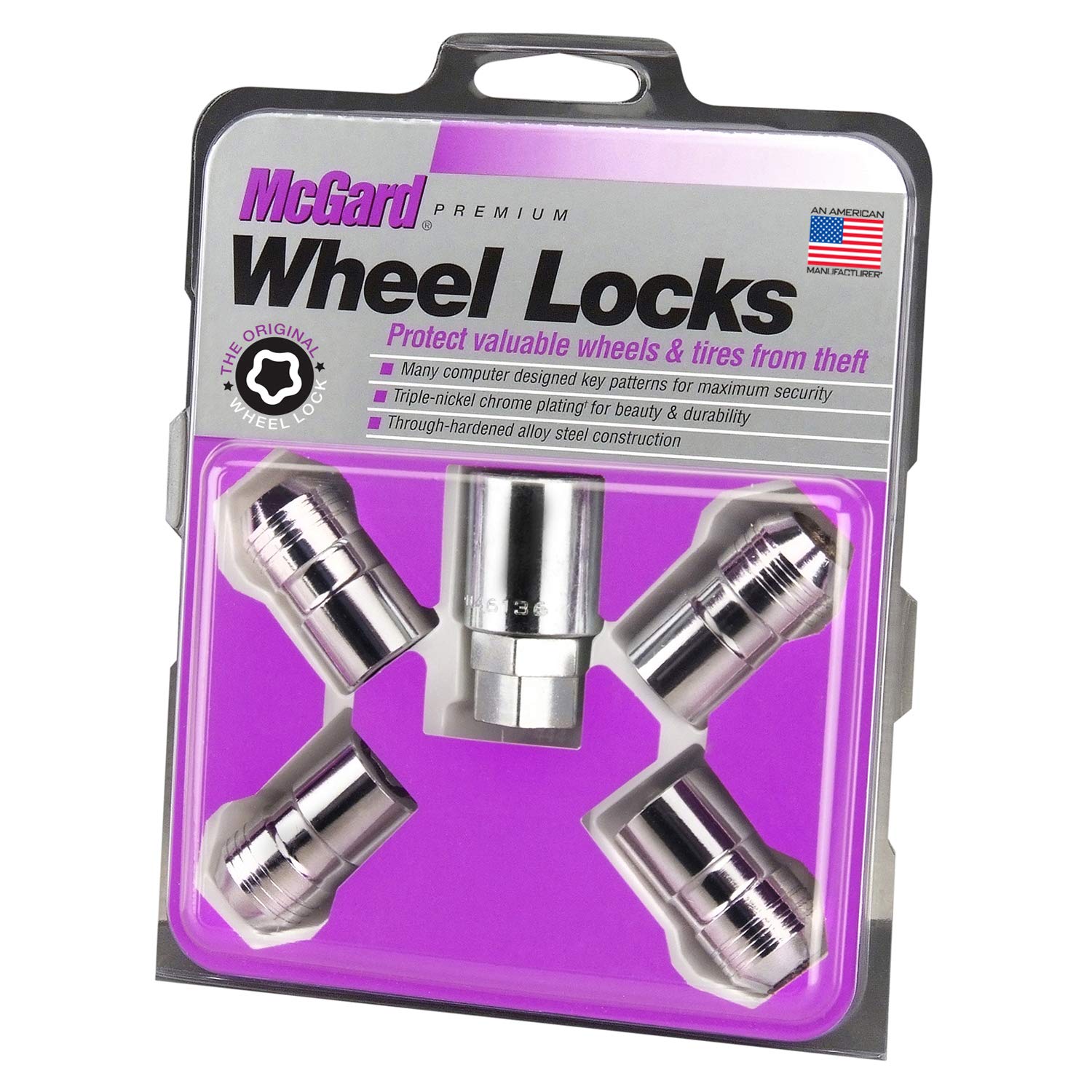 Mcgard 24215 Chrome Cone Seat Wheel Locks (M14 X 1.5 Thread Size) - Set Of 4