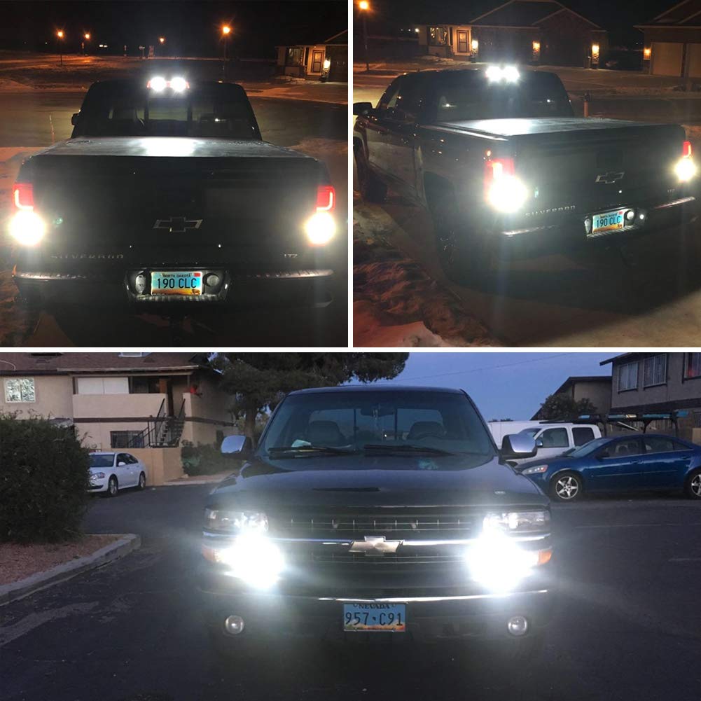 Auxlight 7440 7441 7443 7444 T20 992 W21W Led Bulbs Xenon White, Ultra Bright 57-Smd Led Replacement For Back Up/Reverse Lights, Brake/Tail Lights, Turn Signal/Parking Or Running Lights (Pack Of 2)