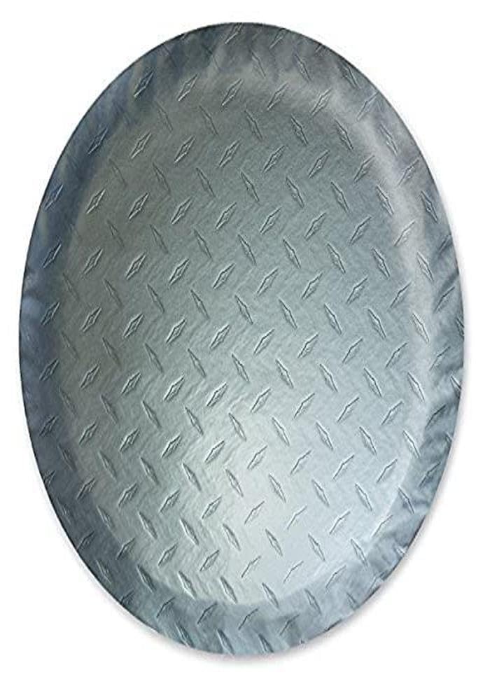 Adco 9757 Silver Diamond Plated Steel Vinyl Spare Tire Cover J, (Fits 27 Diameter Wheel)