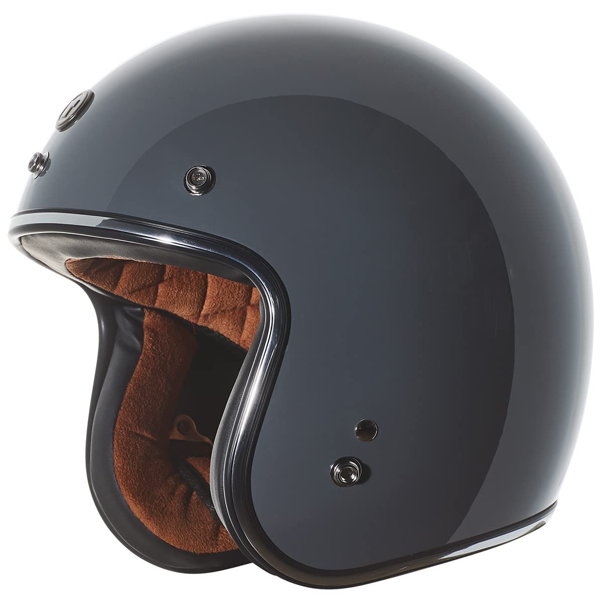 Torc T50/Del Mar Open Face 3/4 Motorcycle Helmet With Color/Graphic Dot Approved (Gloss Grey Nardo, Medium)
