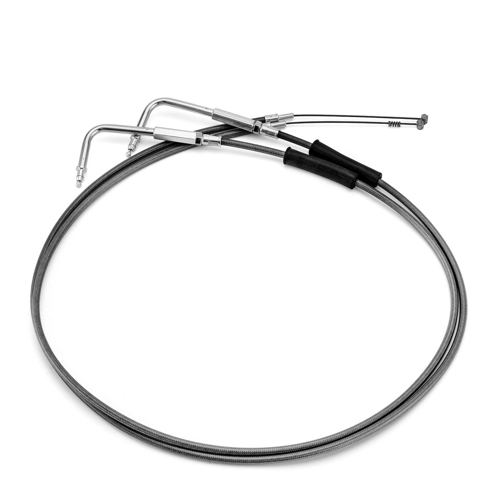 Mofun Extended Length 40'' Throttle Cable and Idle Cable Kit Stainless Steel Compatible with Harley Sportster XL 883 1200 Softai