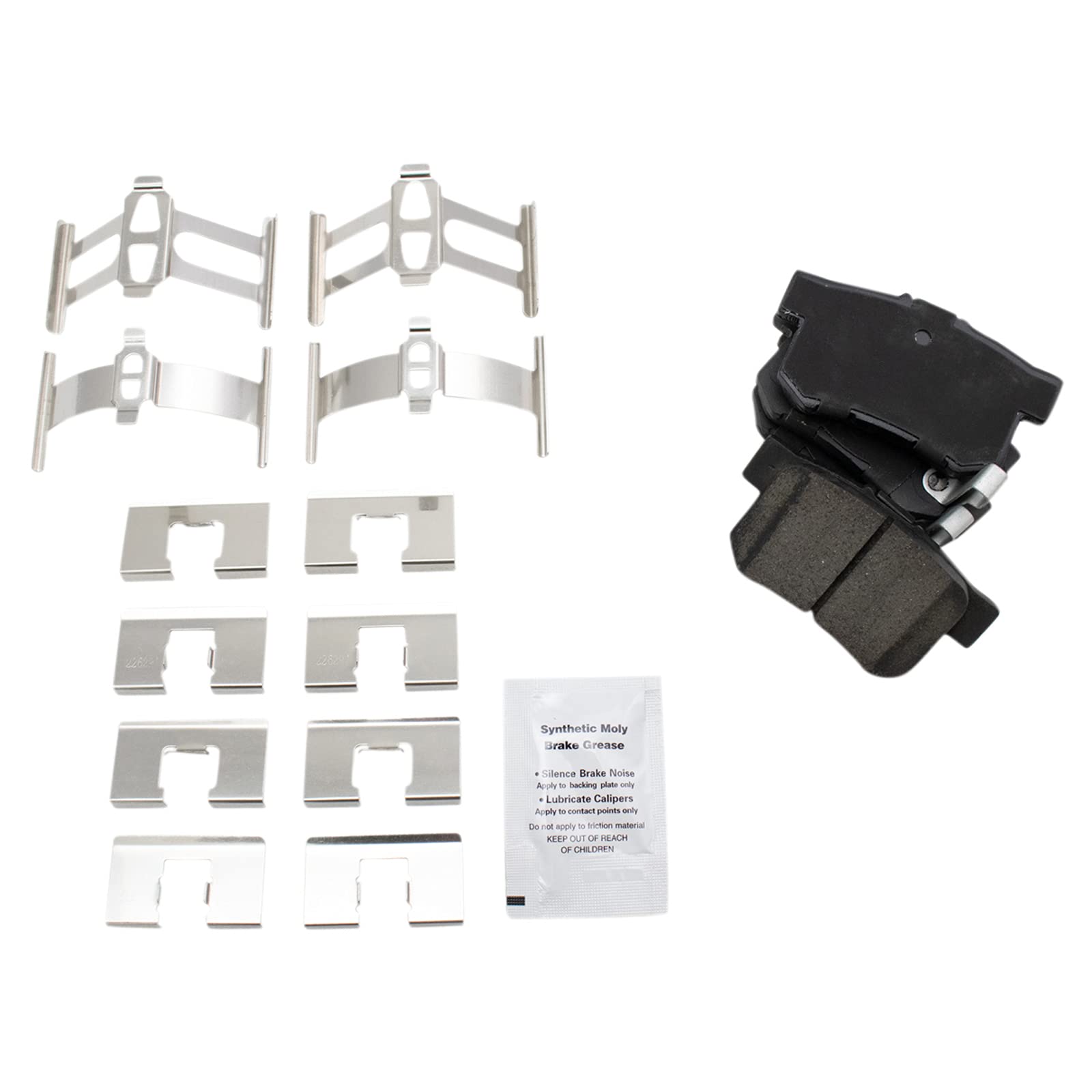Trq Rear Brake Pad & Rotor Kit Brake Pads Brake Rotor Ceramic Premium G-Coated Compatible With 2004-2008 Acura Tsx 2003-2007 Hon