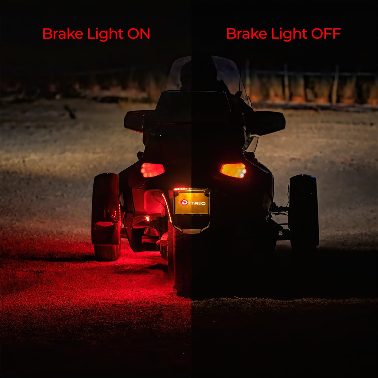 24Pcs Underglow Rgb Led Strip Light Kit Dc 12V With 2 Red Blinking Brake Light Styles For Motorcycles Trikes Golf Carts Atvs Utv
