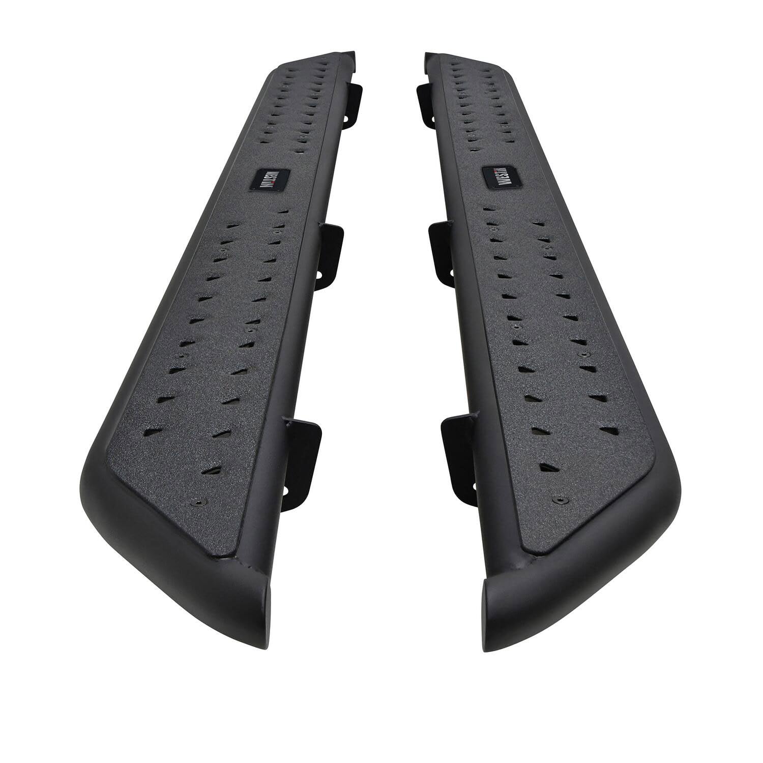 Westin Textured Black Outlaw Nerf Step Bars Silverado/Sierra 1500 Crew Cab 2014-2018; 2500/3500 Crew Cab 2015-2019