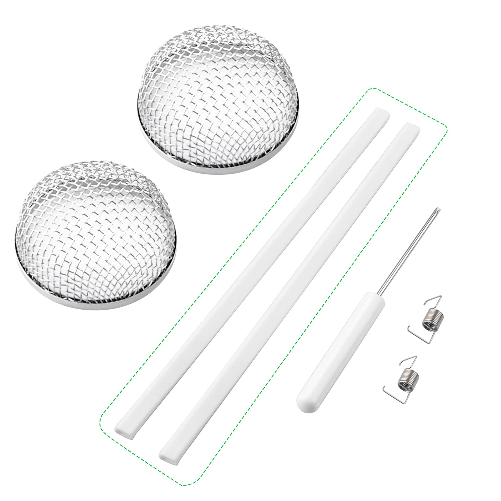 Rvguard Rv Flying Insect Screen, Rv Furnace Vent Cover Bug Screen 2 Pack 2.8 X 1.3 Inch Stainless Steel Mesh With Installation T