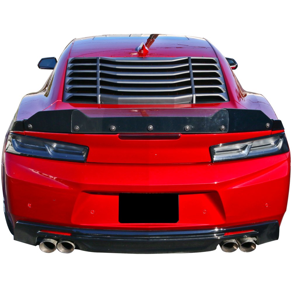 Windshield Louver Compatible With 2016-2022 Chevy Camaro (Not Fit Convertible), IKON Style Rear Window Louvers Cover Sun Shade A