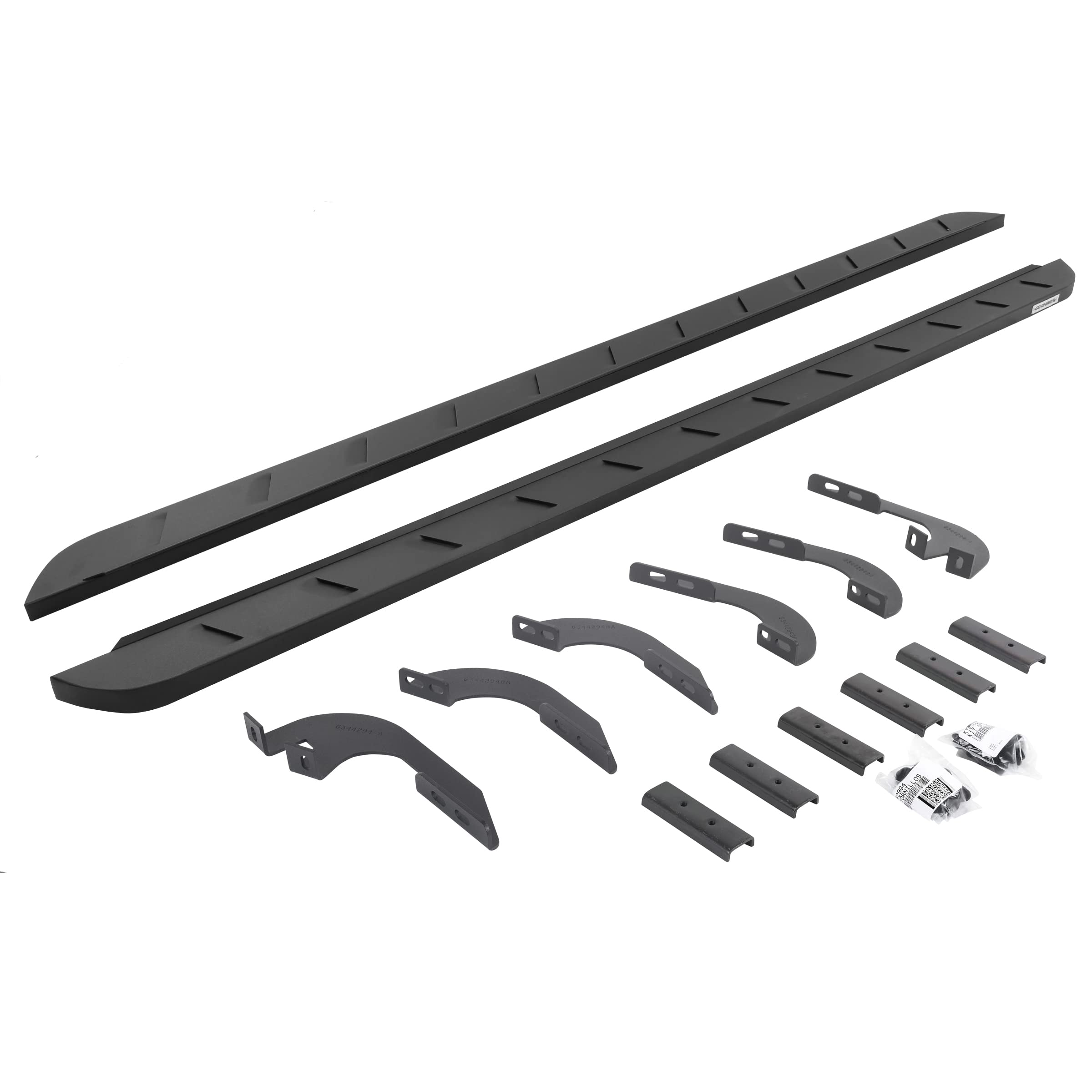 Go Rhino 63442987Spc Rb10 Slim Line Running Boards With Mounting Brackets Kit - Double Cab Only For Toyota 05-23 Tacoma (Crew Cab Pickup)