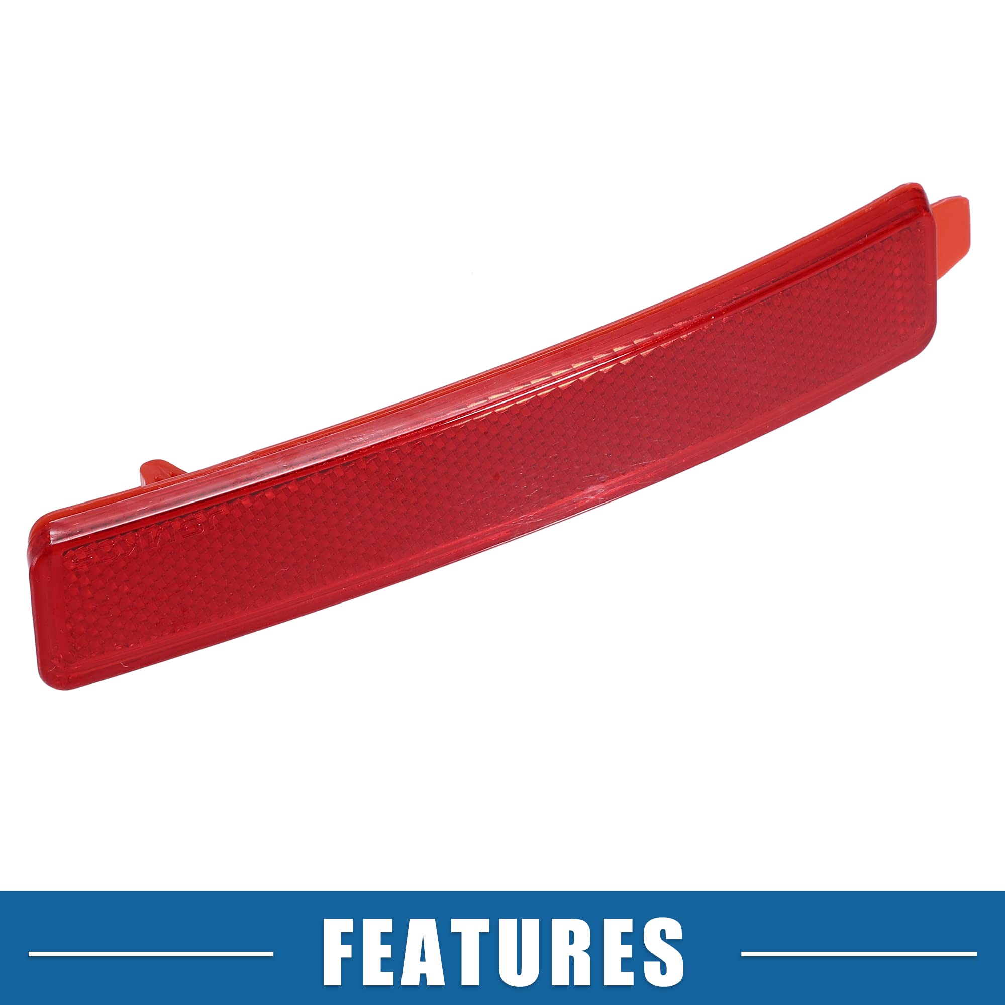 A ABSOPRO Car Rear Left Right Bumper Reflector 25881881 25881882 for GMC Acadia 2007-2012 for Cadillac SRX 2010-2016 Plastic Red