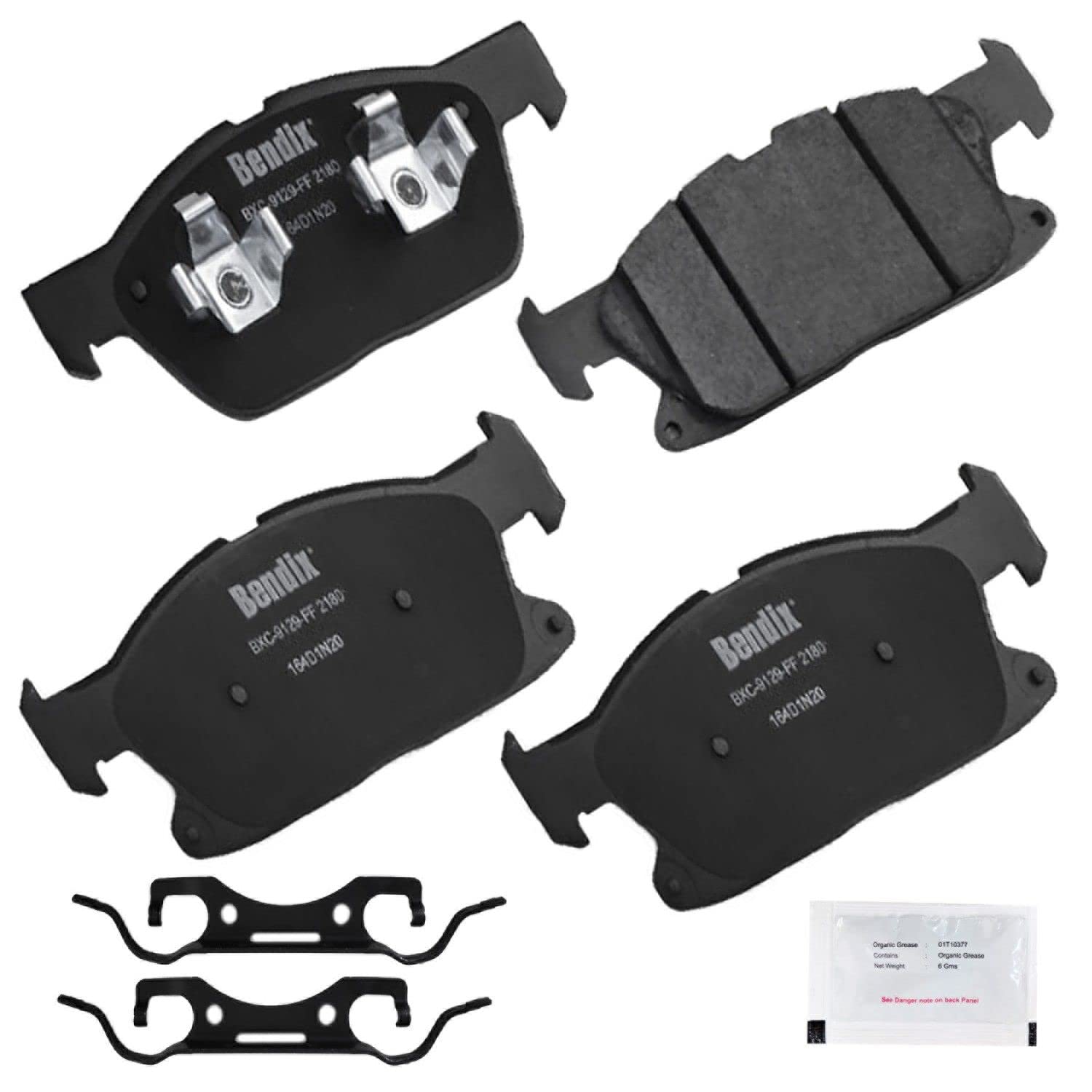Bendix Priority1 Cfc2180 Ceramic Front Brake Pads For Ford Edge 2019, Edge 2024-2021, Lincoln Nautilus 2022-2019