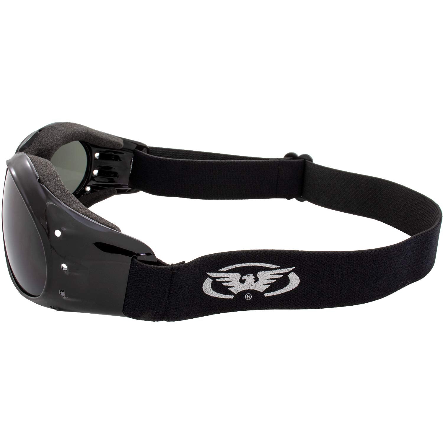Global Vision Eliminator Padded Motorcycle Riding Goggles For Men And Women (Black Frame/Smoke Lens)