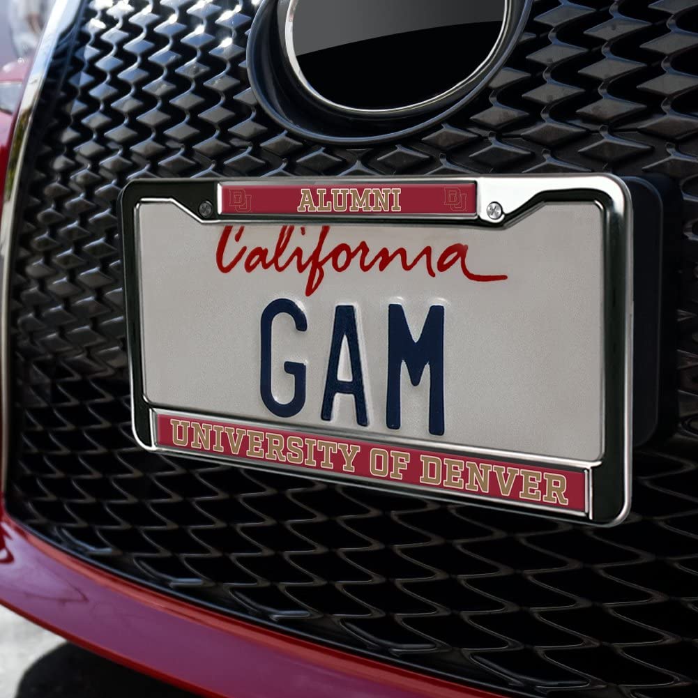 GRAPHICS & MORE University of Denver Alumni Metal License Plate Frame, Full Size, One Size, Durable Design