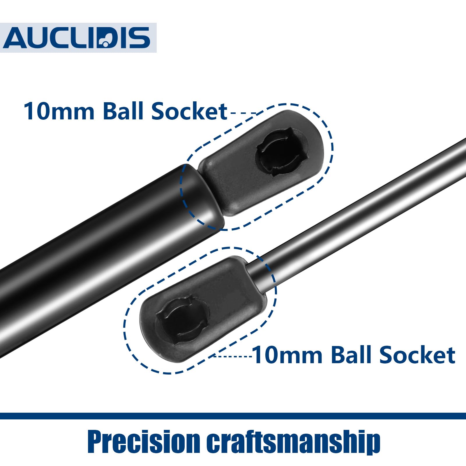 C16-10445 4059 10 Inch 50Lb/222N Gas Strut Shock Spring Lift Support For Truck Toolbox Pickup Tool Box Lid Rv Overhead Cabinet D